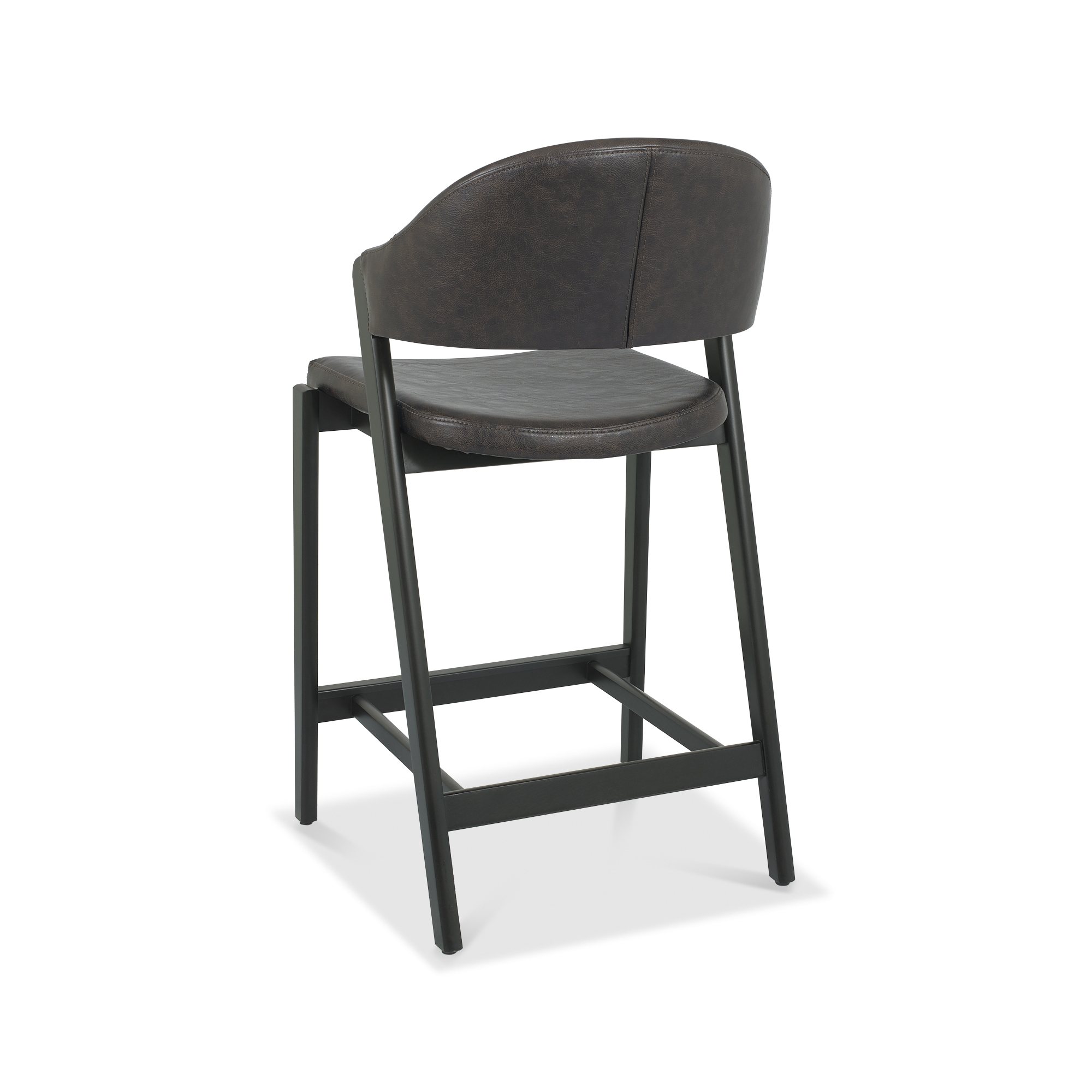 Rosen - Peppercorn Bar Stool in Vintage Brown Bonded Leather