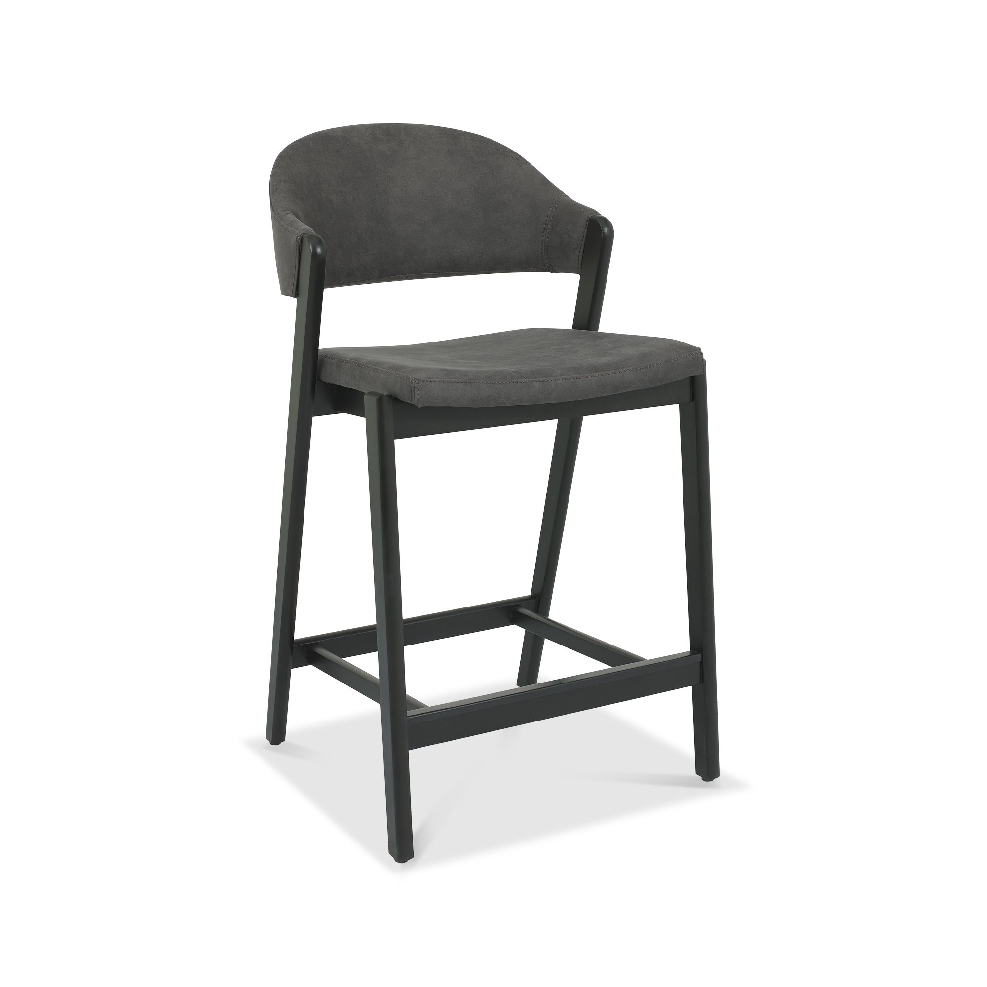 Rosen - Peppercorn Bar Stool in Dark Grey Fabric