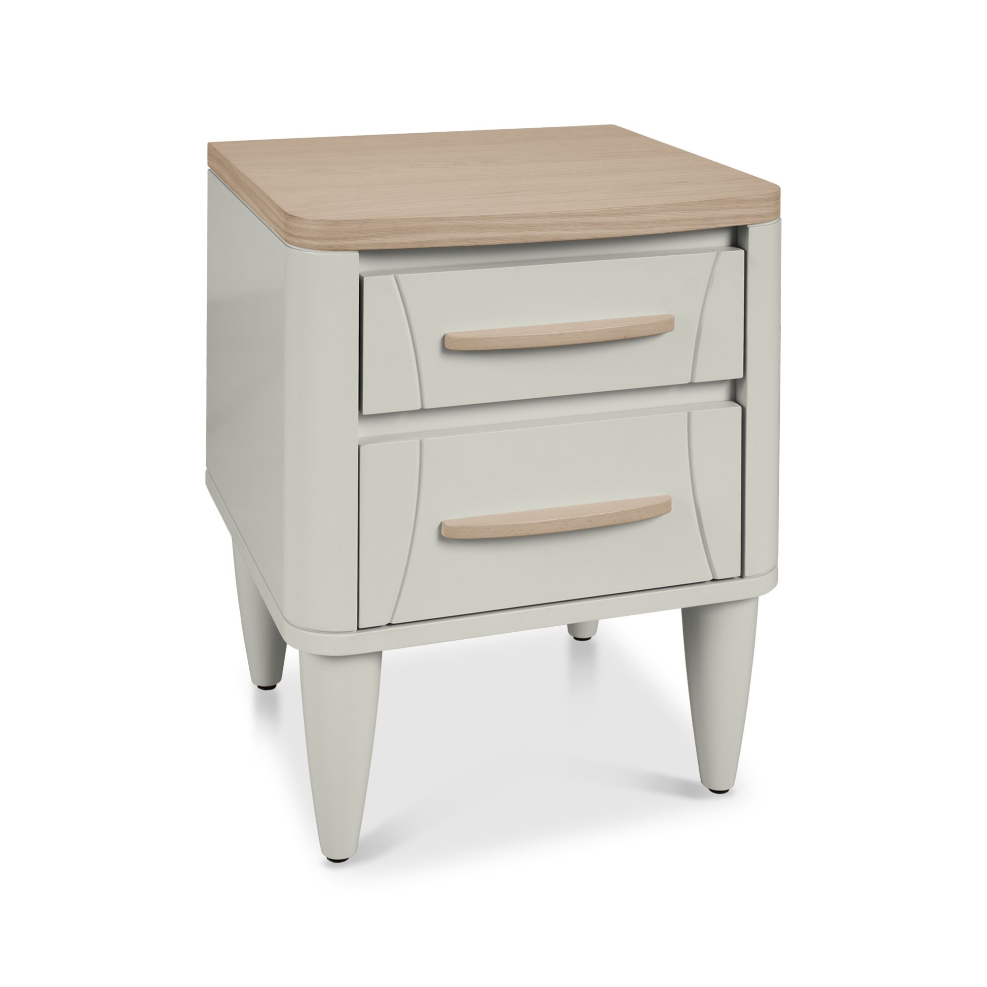 Norman - Scandi Oak 2 Drawer Bedside Table