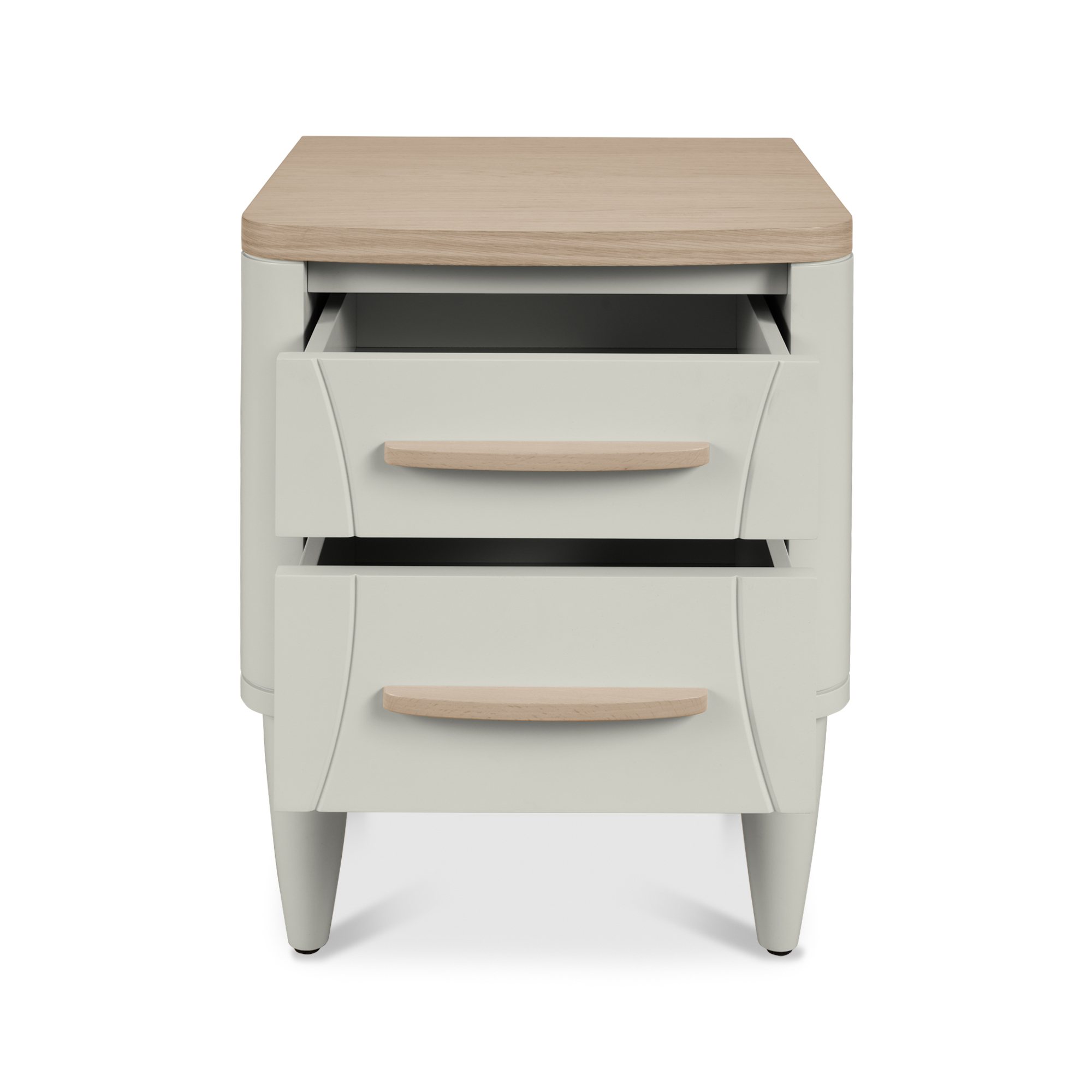Norman - Scandi Oak 2 Drawer Bedside Table