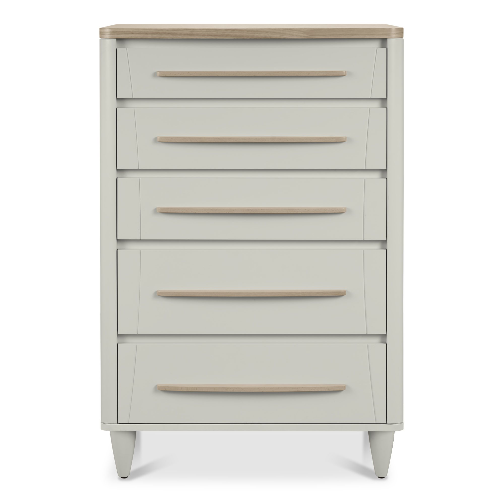 Norman - Scandi Oak 5 Drawer Tall Chest