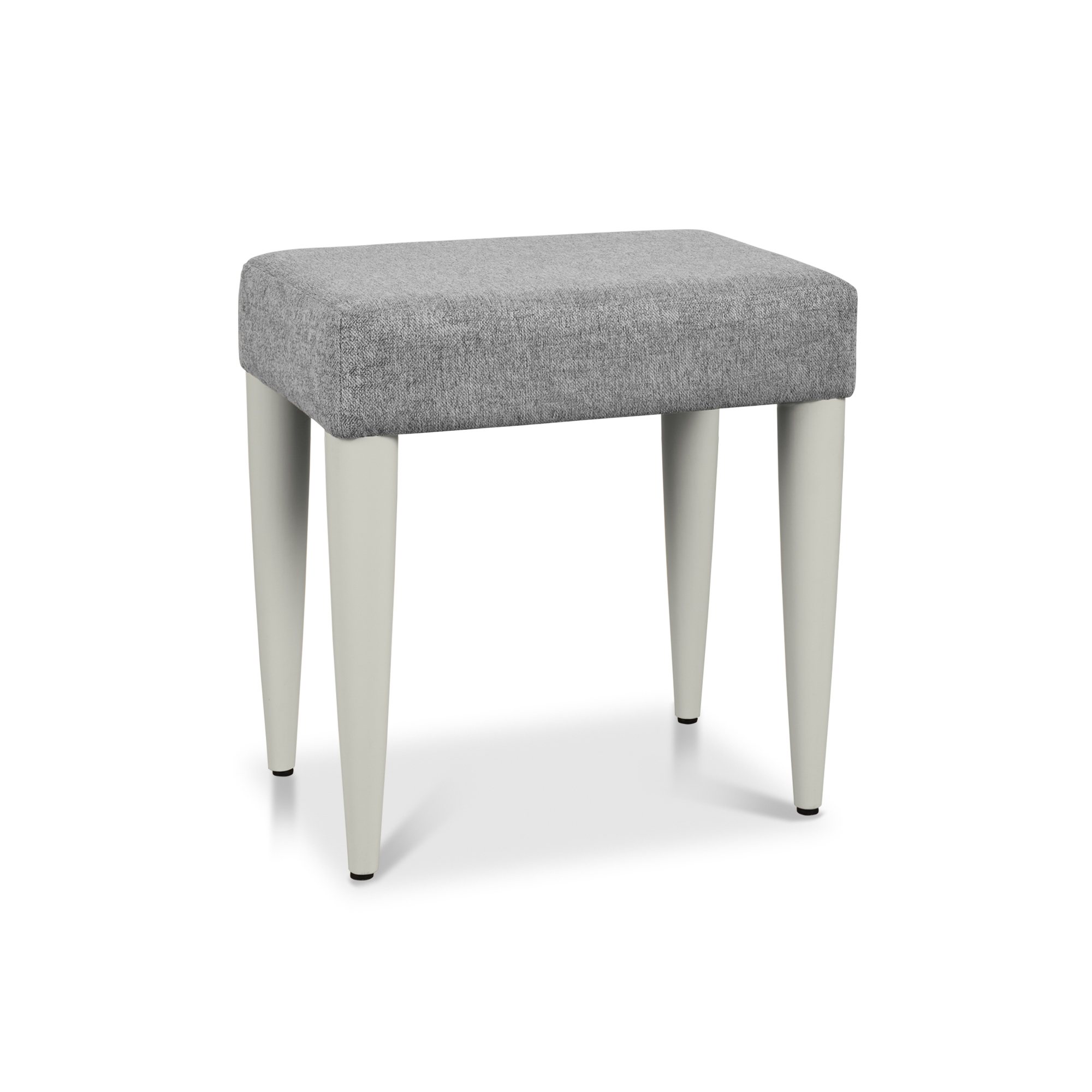 Norman - Scandi Oak Vanity Stool in Grey Fabric