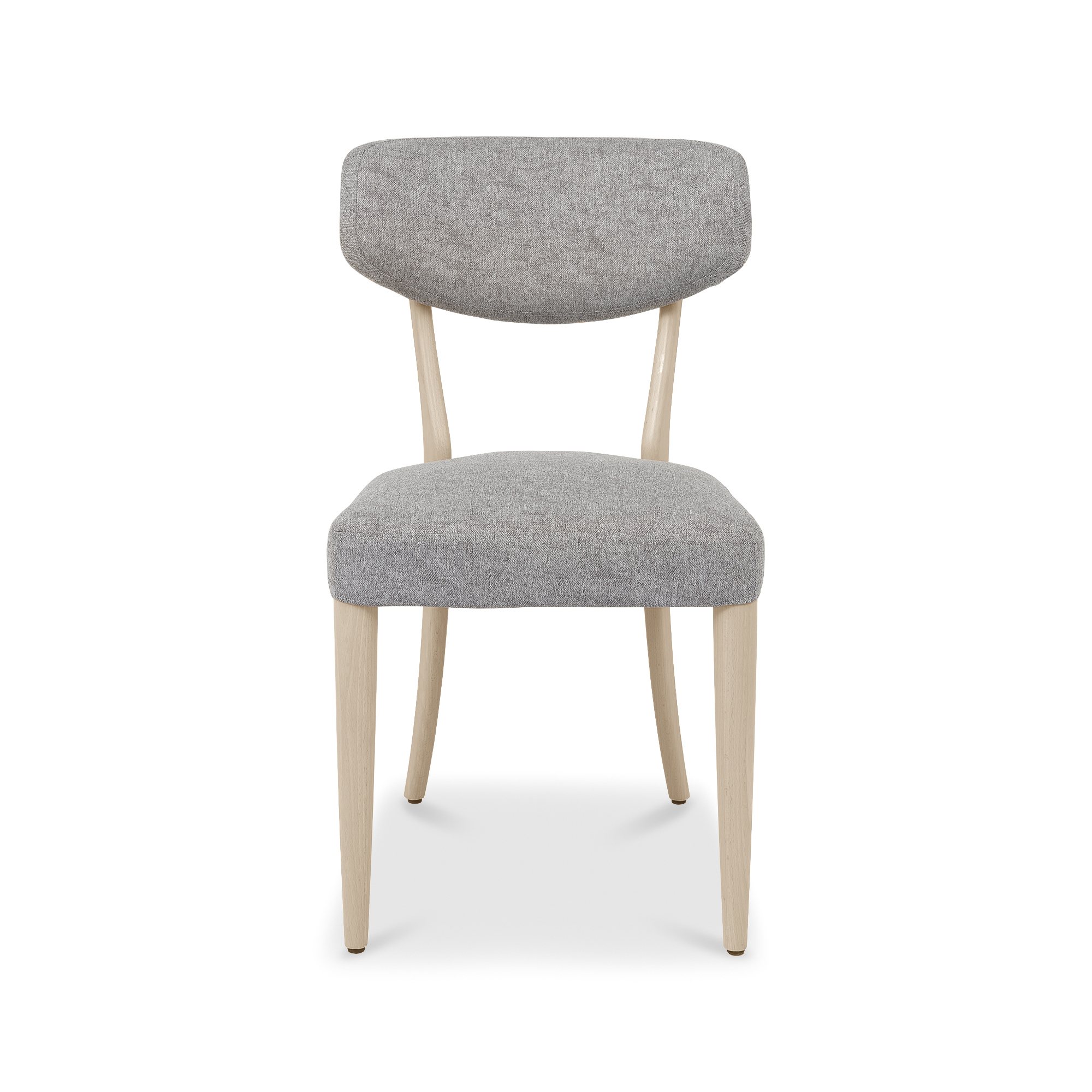 Norman - Scandi Oak Dining Chair in Grey Fabric (Pair)