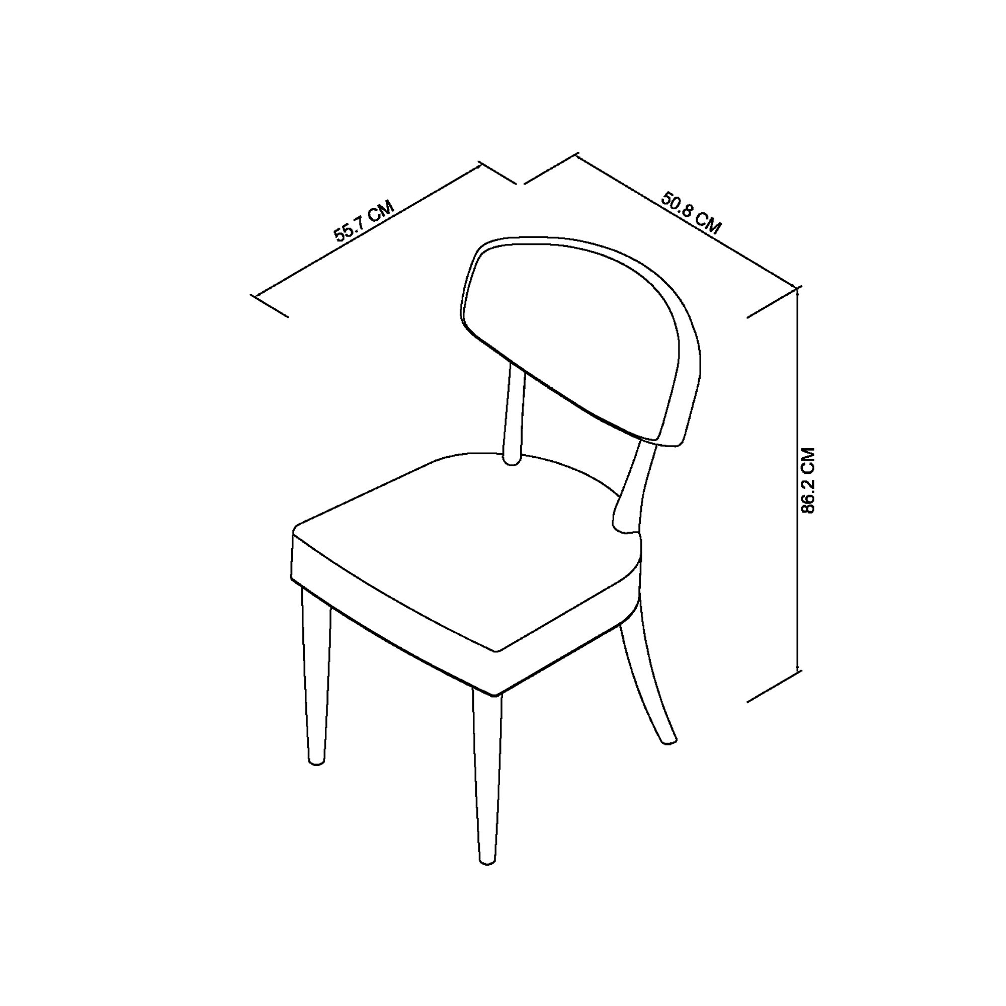 Norman - Scandi Oak Dining Chair in Grey Fabric (Pair)