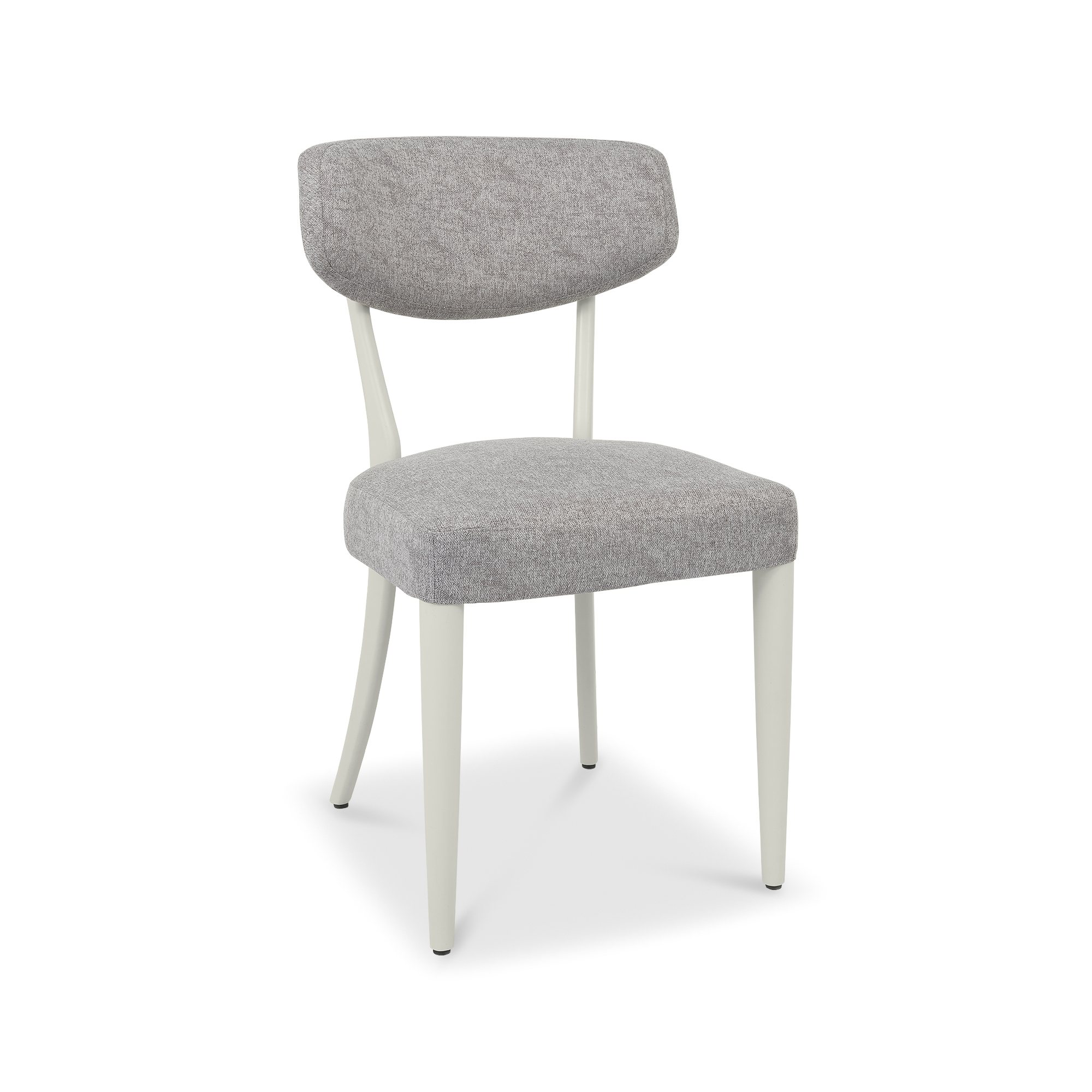 Norman - Soft Grey Dining Chair in Grey Fabric (Pair)