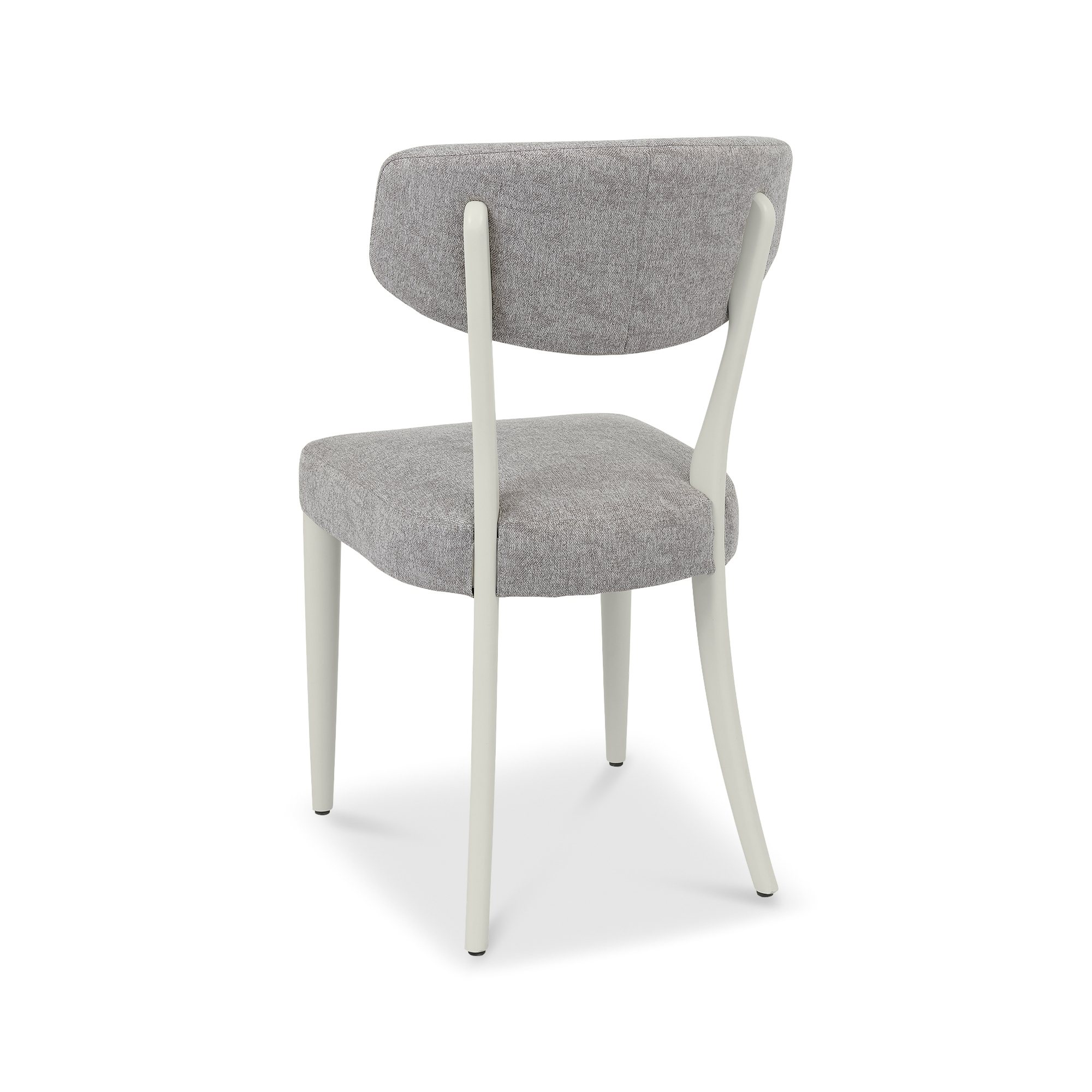 Norman - Soft Grey Dining Chair in Grey Fabric (Pair)