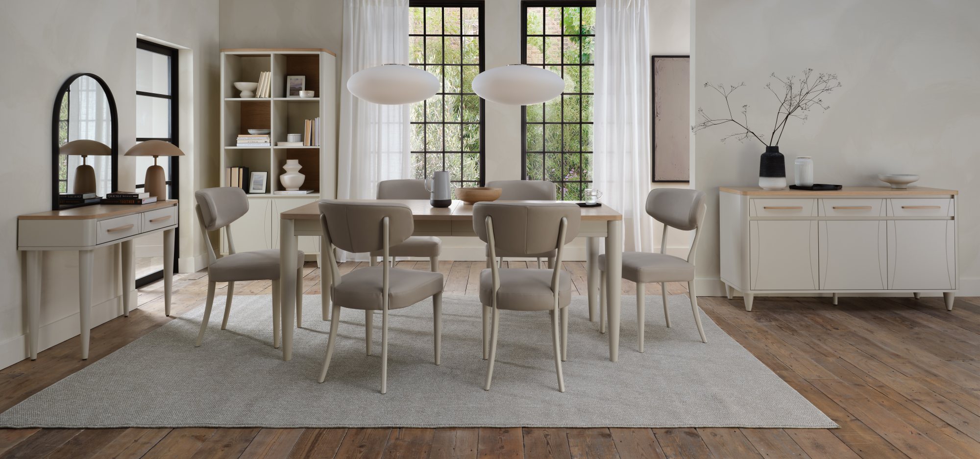 Norman - Soft Grey Dining Chair in Grey Bonded Leather (Pair)