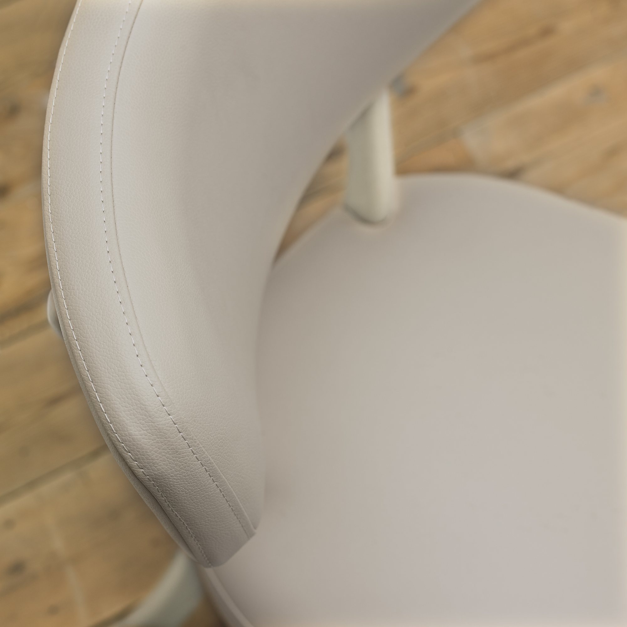 Norman - Soft Grey Dining Chair in Grey Bonded Leather (Pair)