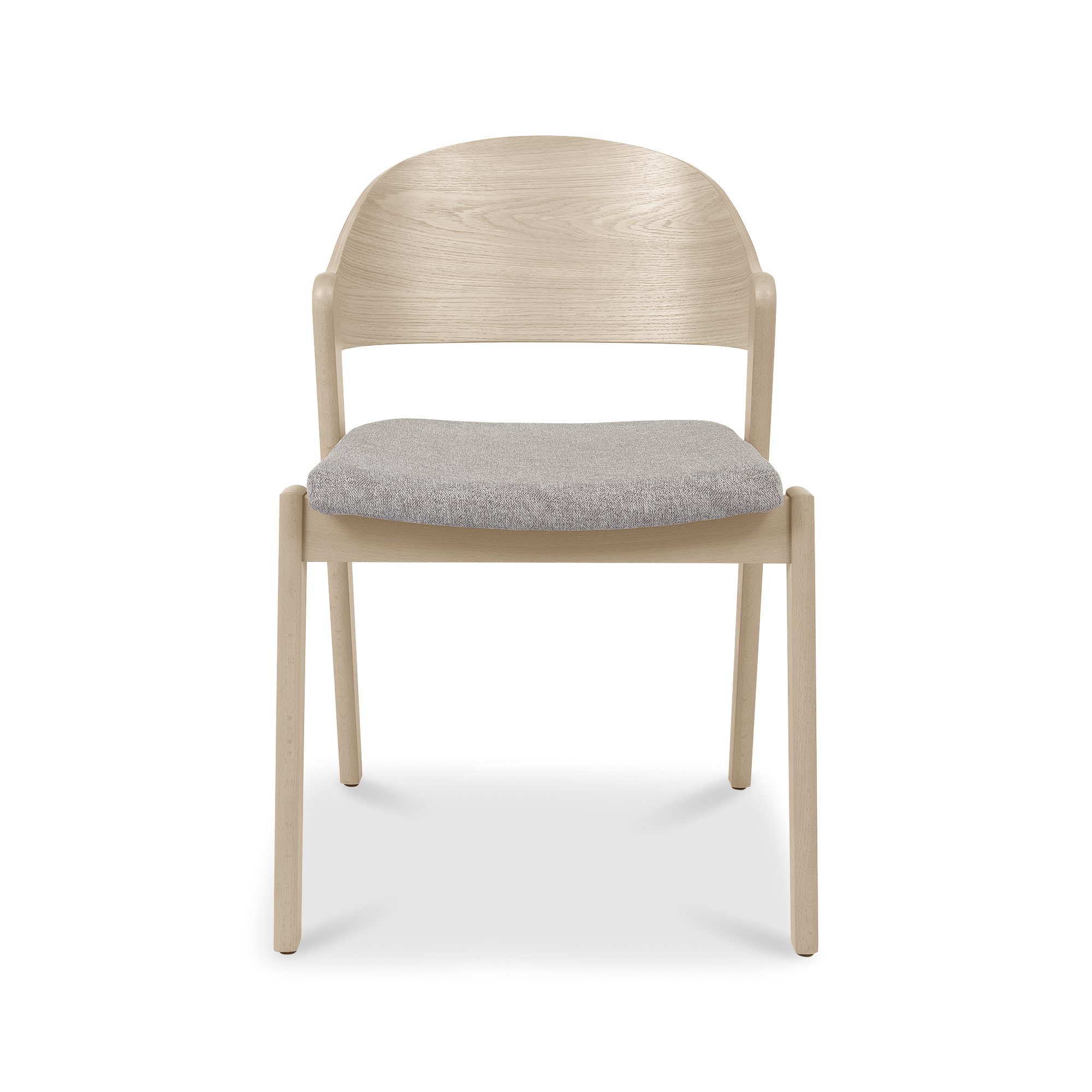 Astra - Scandi Oak Dining Chair in Grey Fabric (Pair)