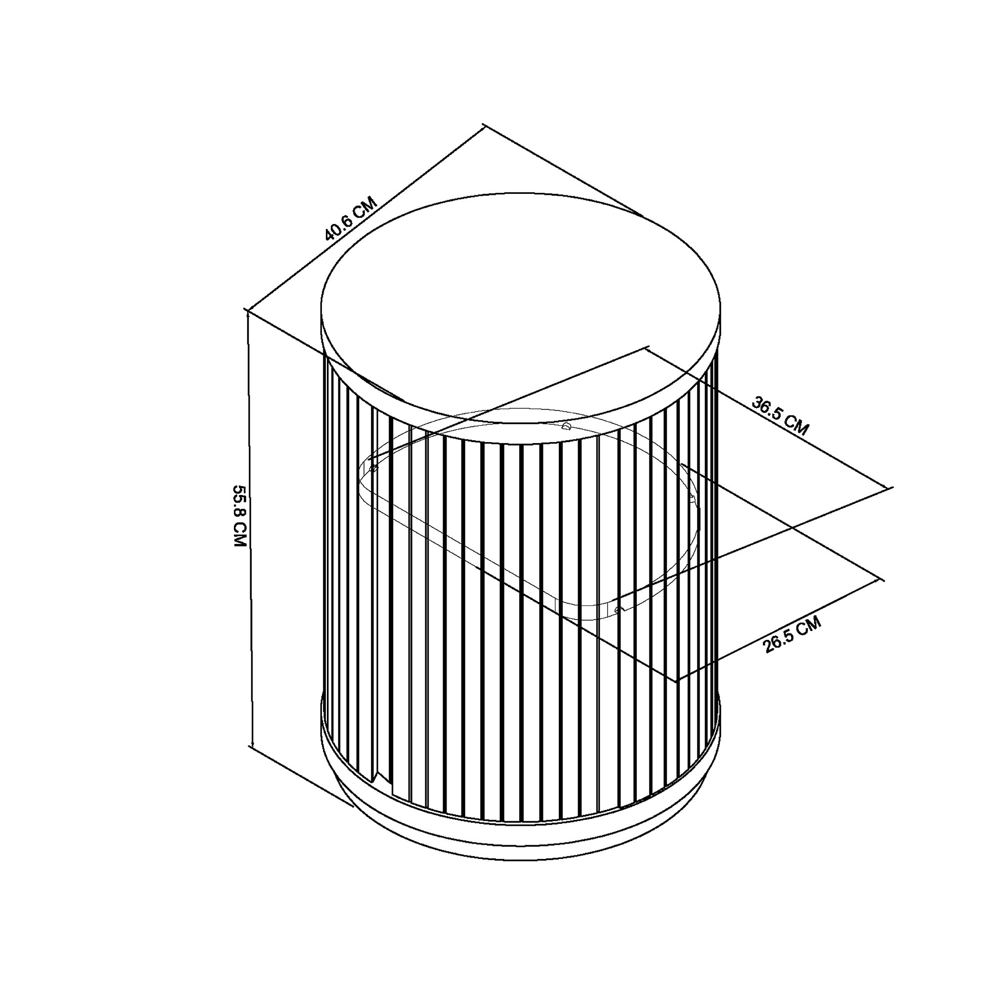 Astra - Scandi Oak Round Lamp Table