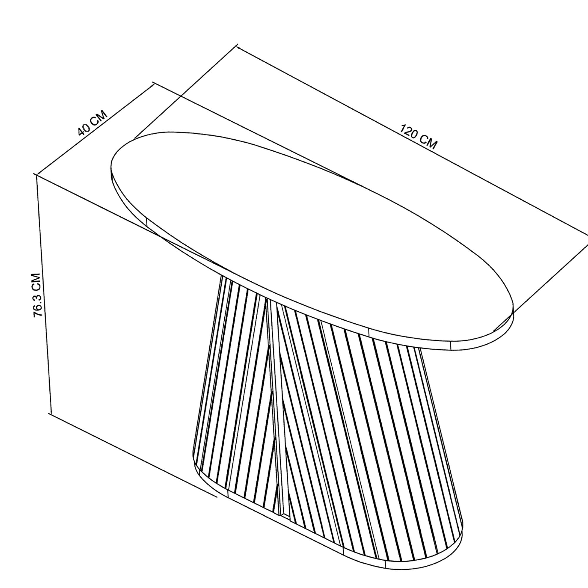 Astra - Scandi Oak Oval Console Table