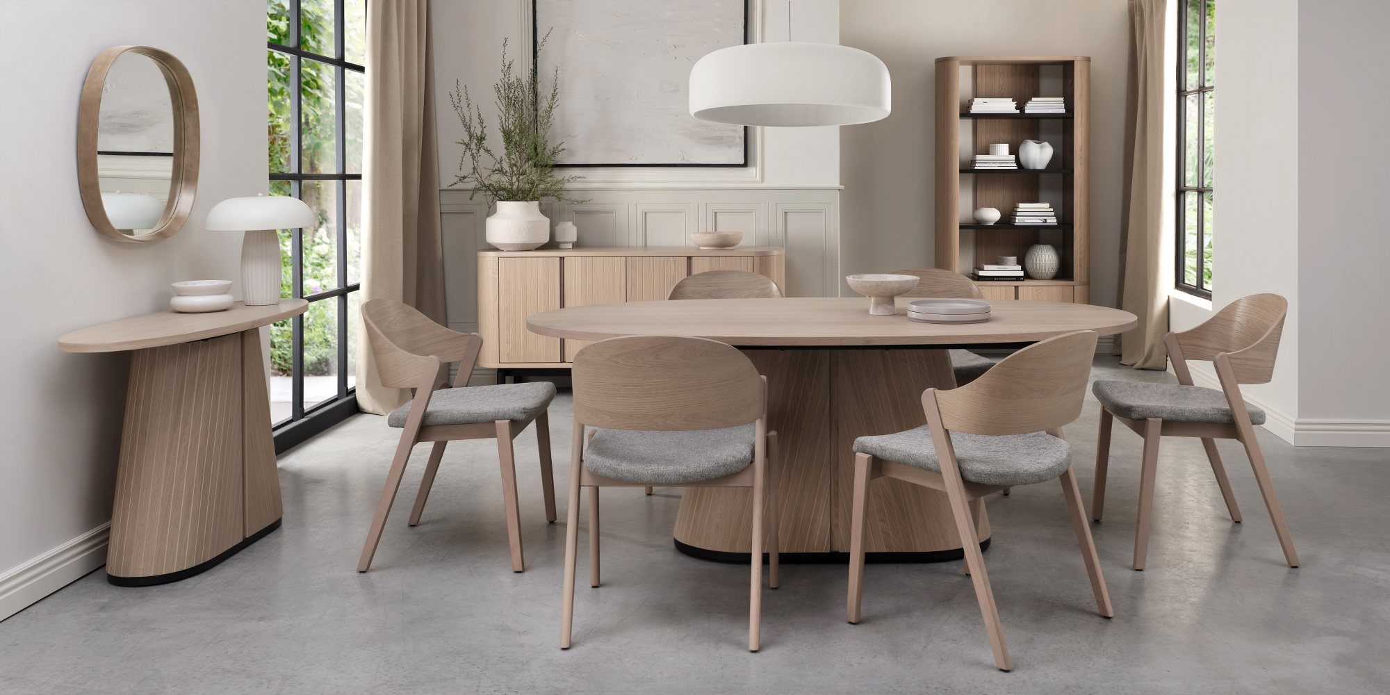 Astra - Scandi Oak 6 Seater Dining Table