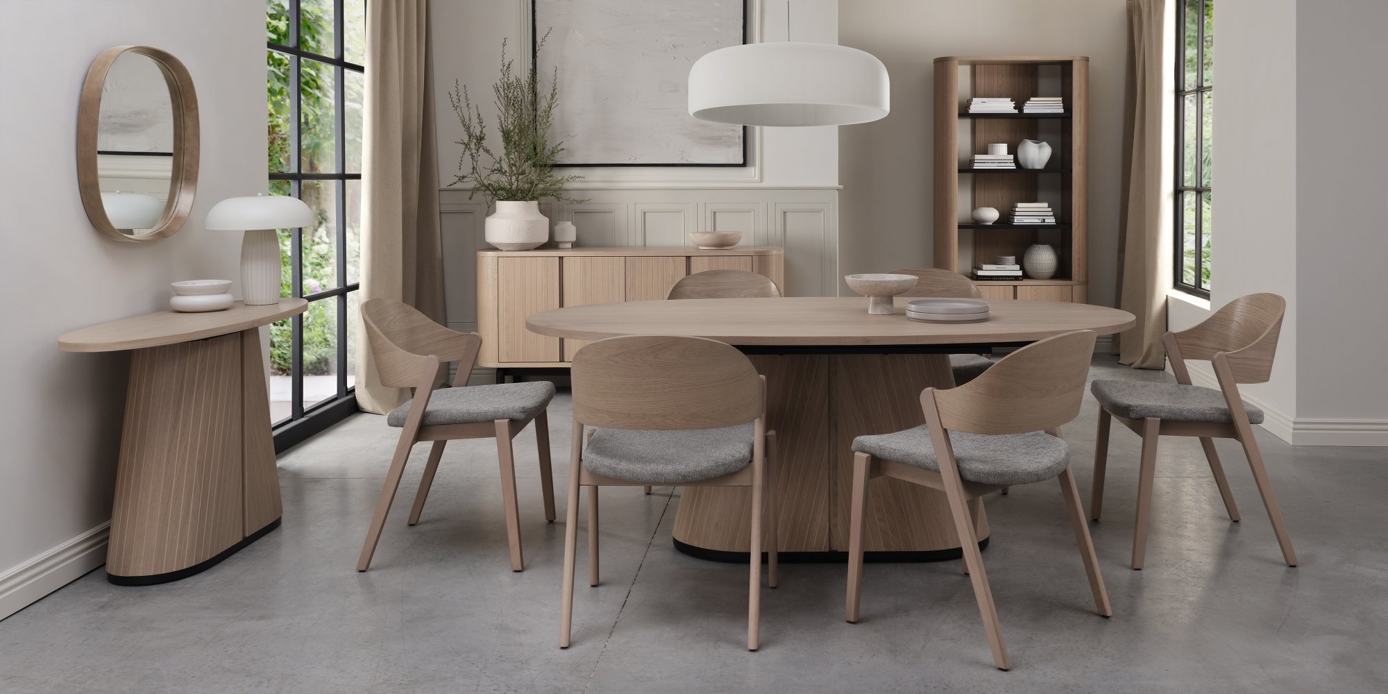 Astra - Scandi Oak 6 Seater Dining Table
