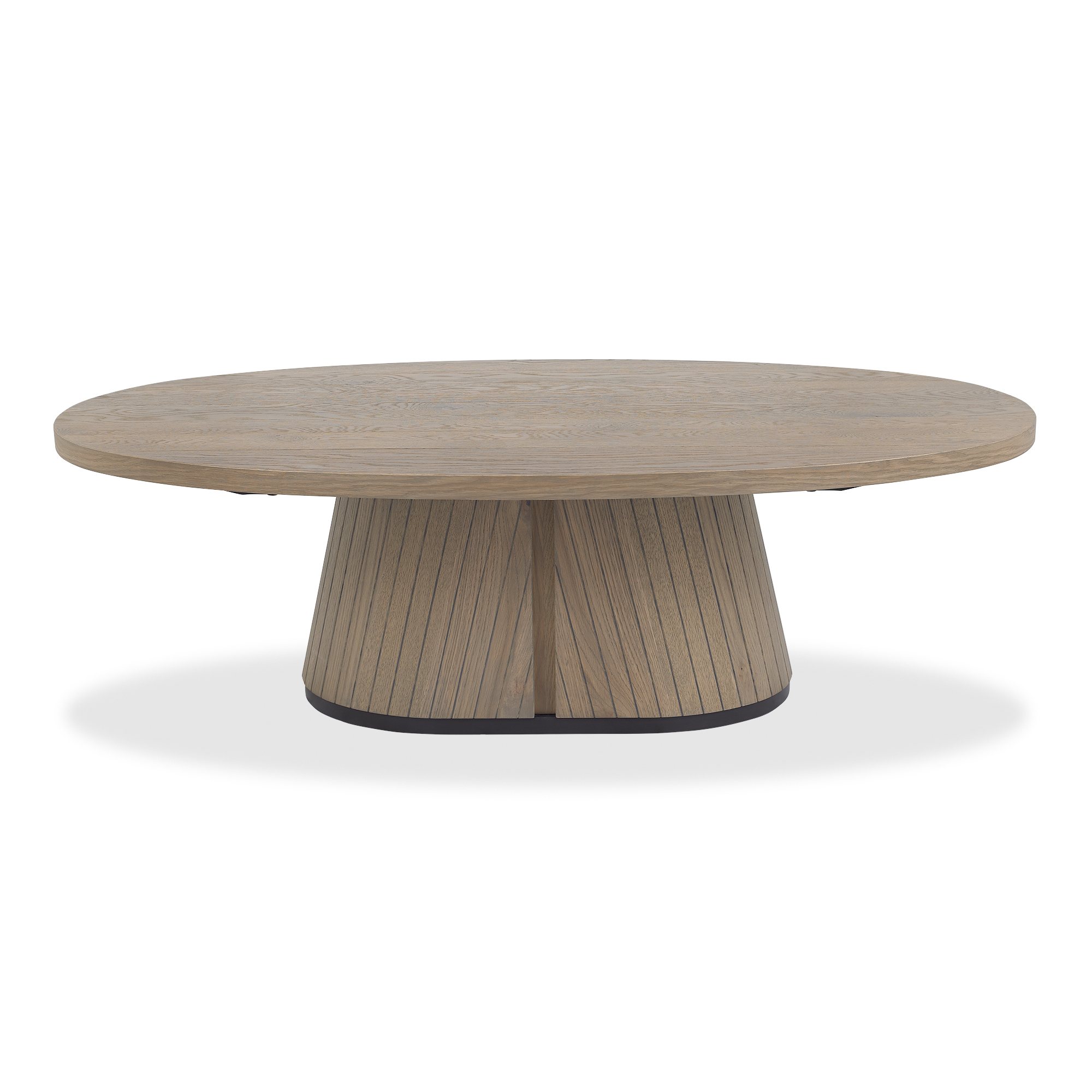 Astra - Grey Oiled Oak Oval Coffee Table