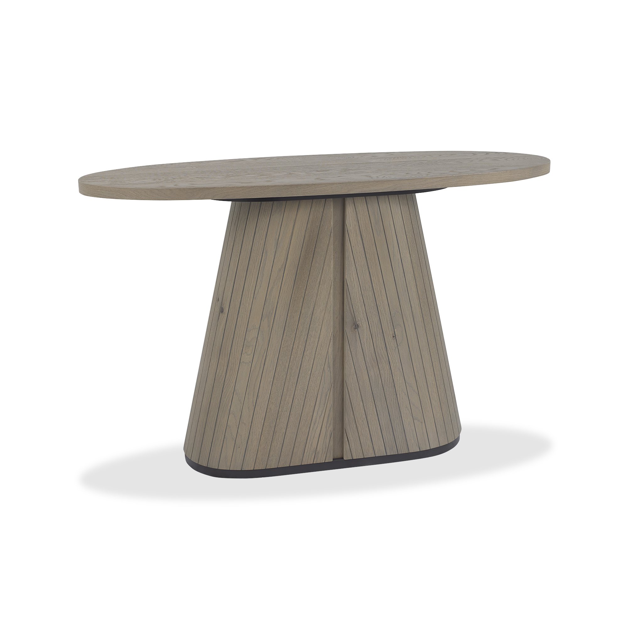 Astra - Grey Oiled Oak Oval Console Table