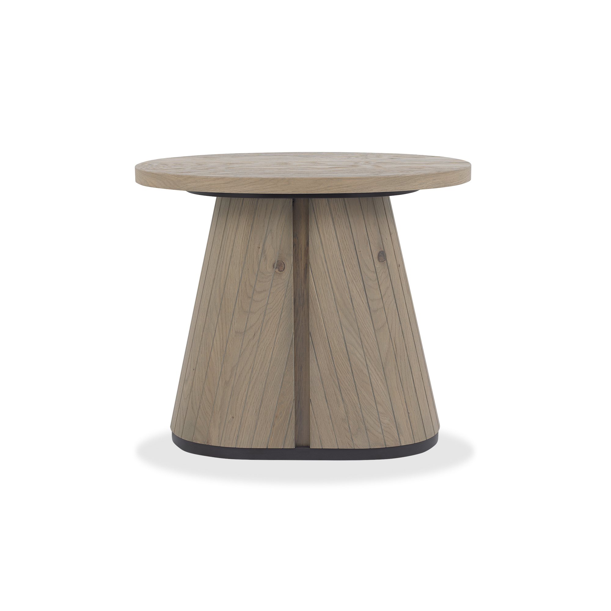 Astra - Grey Oiled Oak Oval Lamp Table