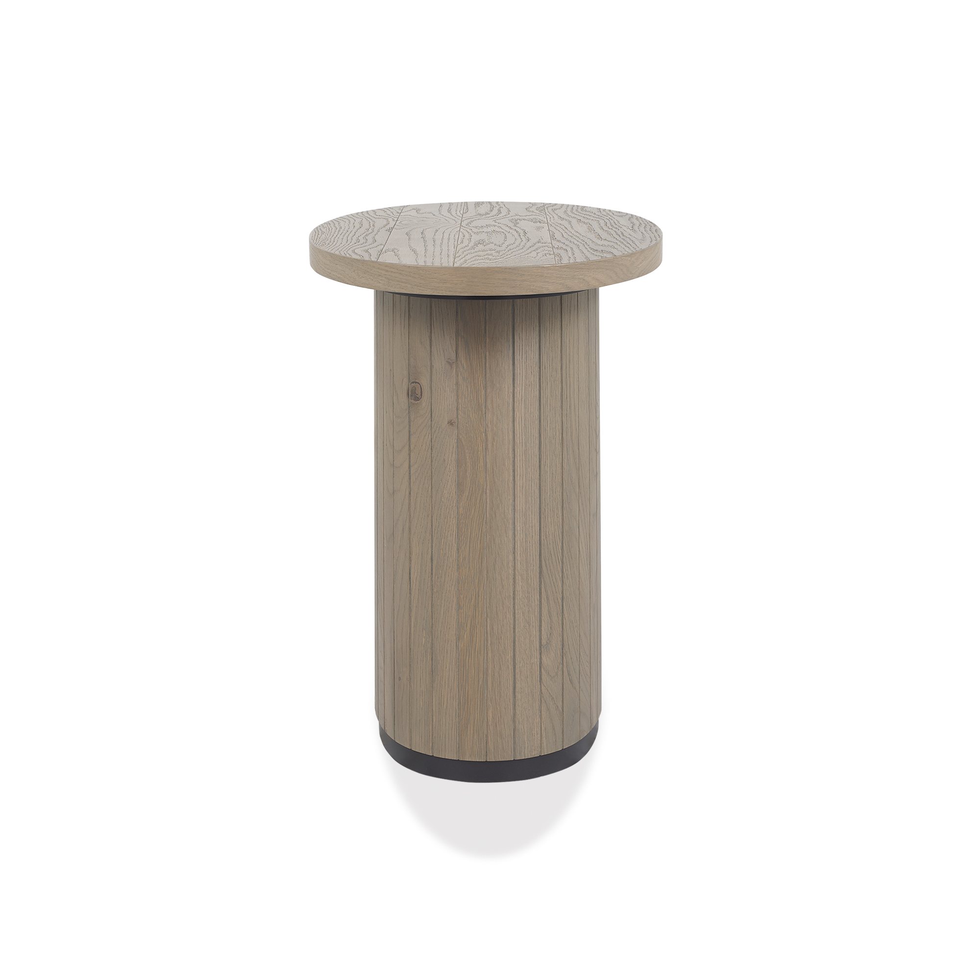 Astra - Grey Oiled Oak Oval Lamp Table