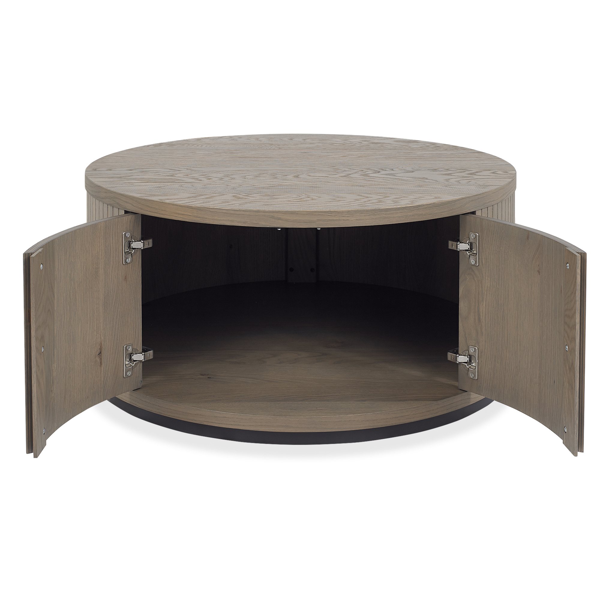 Astra - Grey Oiled Oak Round Coffee Table