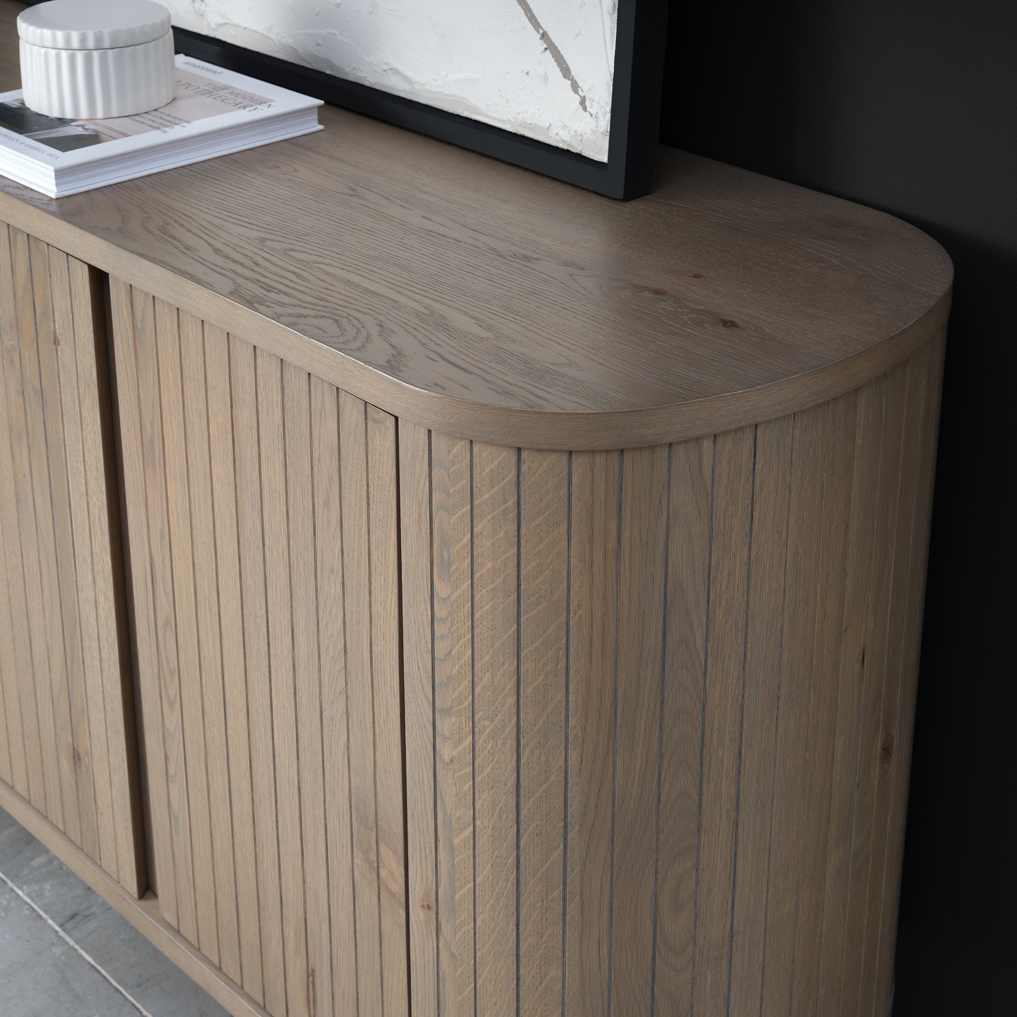 Astra - Grey Oiled Oak Wide Sideboard