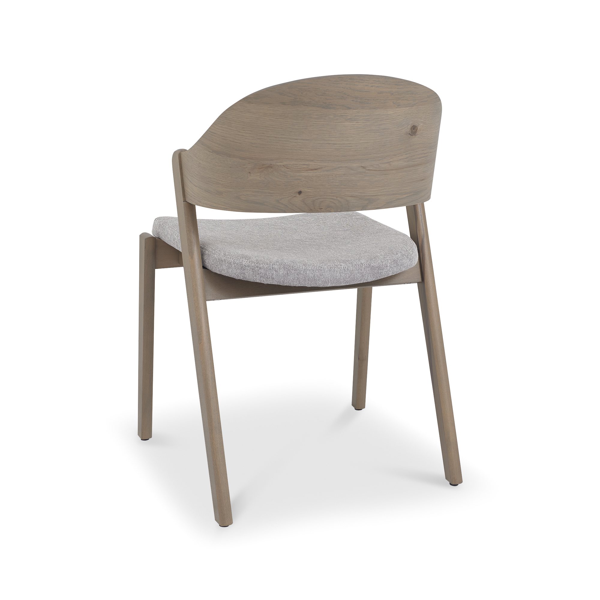 Astra - Grey Oiled Oak Dining Chair in Grey Fabric (Pair)