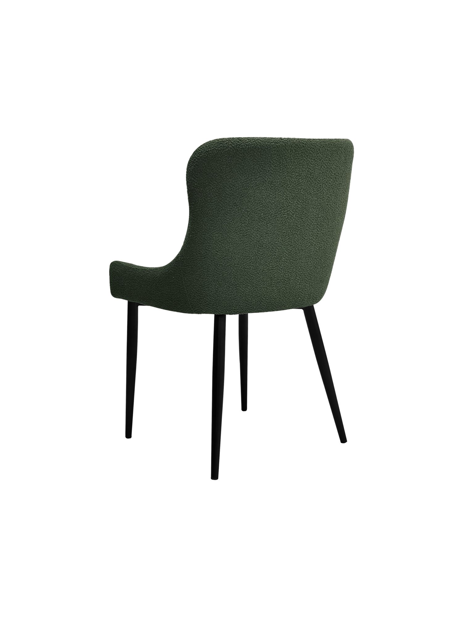 Rubens - Dining Chair in Green Boucle Fabric (Pair)