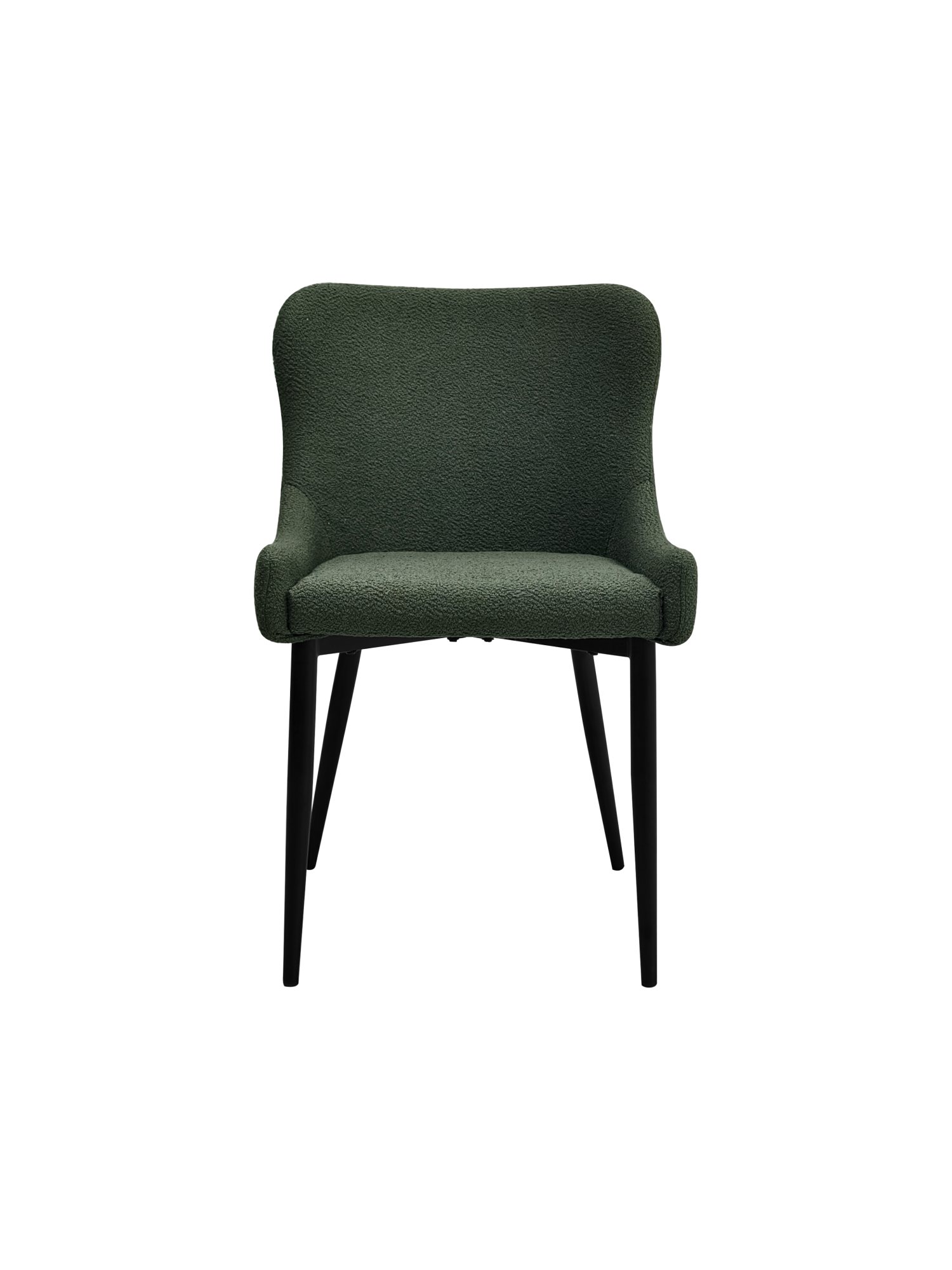 Rubens - Dining Chair in Green Boucle Fabric (Pair)