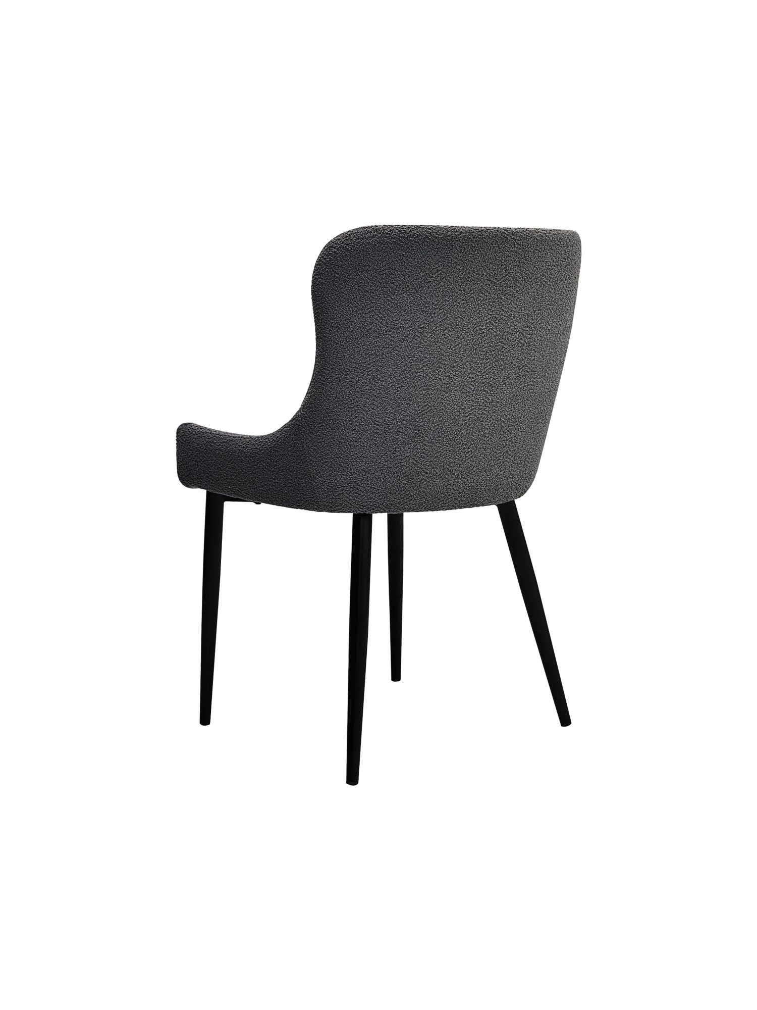 Rubens - Dining Chair in Grey Boucle Fabric (Pair)