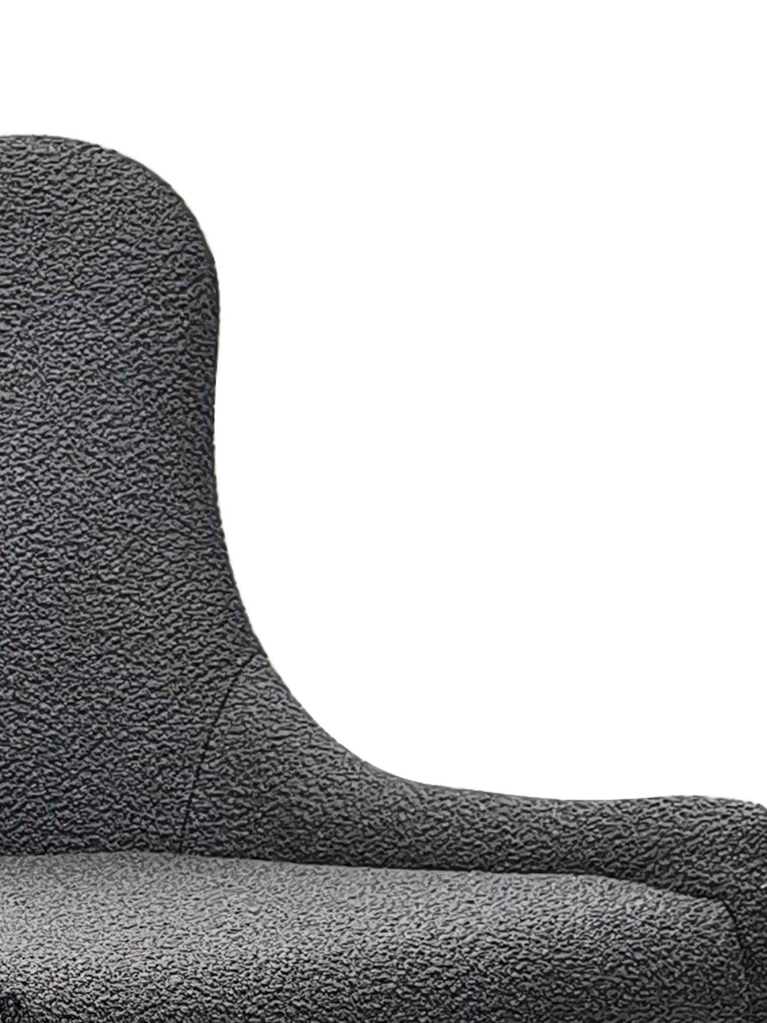 Rubens - Dining Chair in Grey Boucle Fabric (Pair)