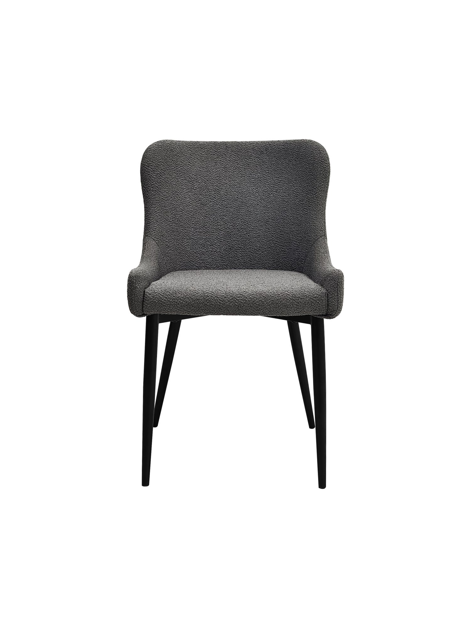 Rubens - Dining Chair in Grey Boucle Fabric (Pair)