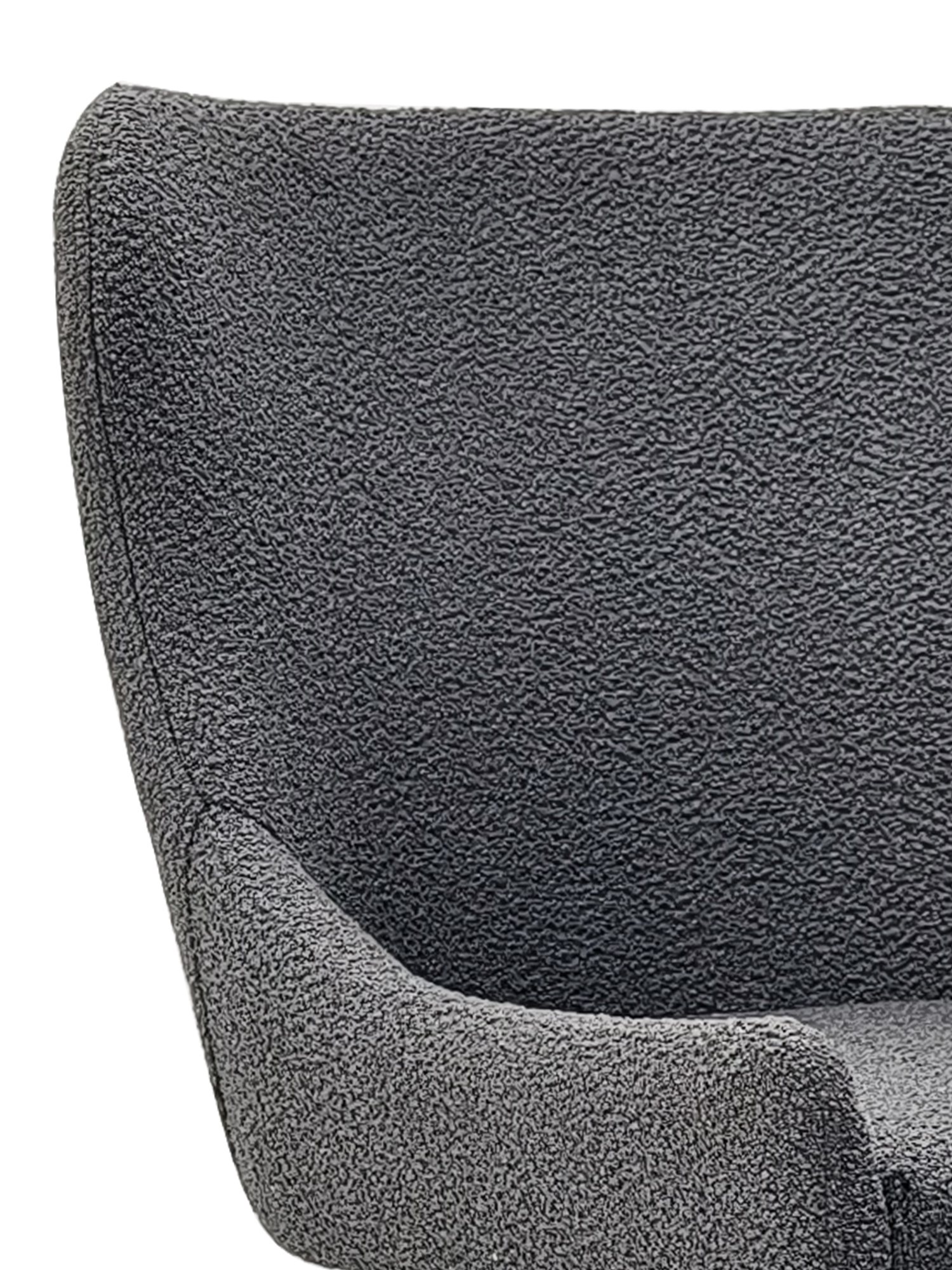 Rubens - Dining Chair in Grey Boucle Fabric (Pair)