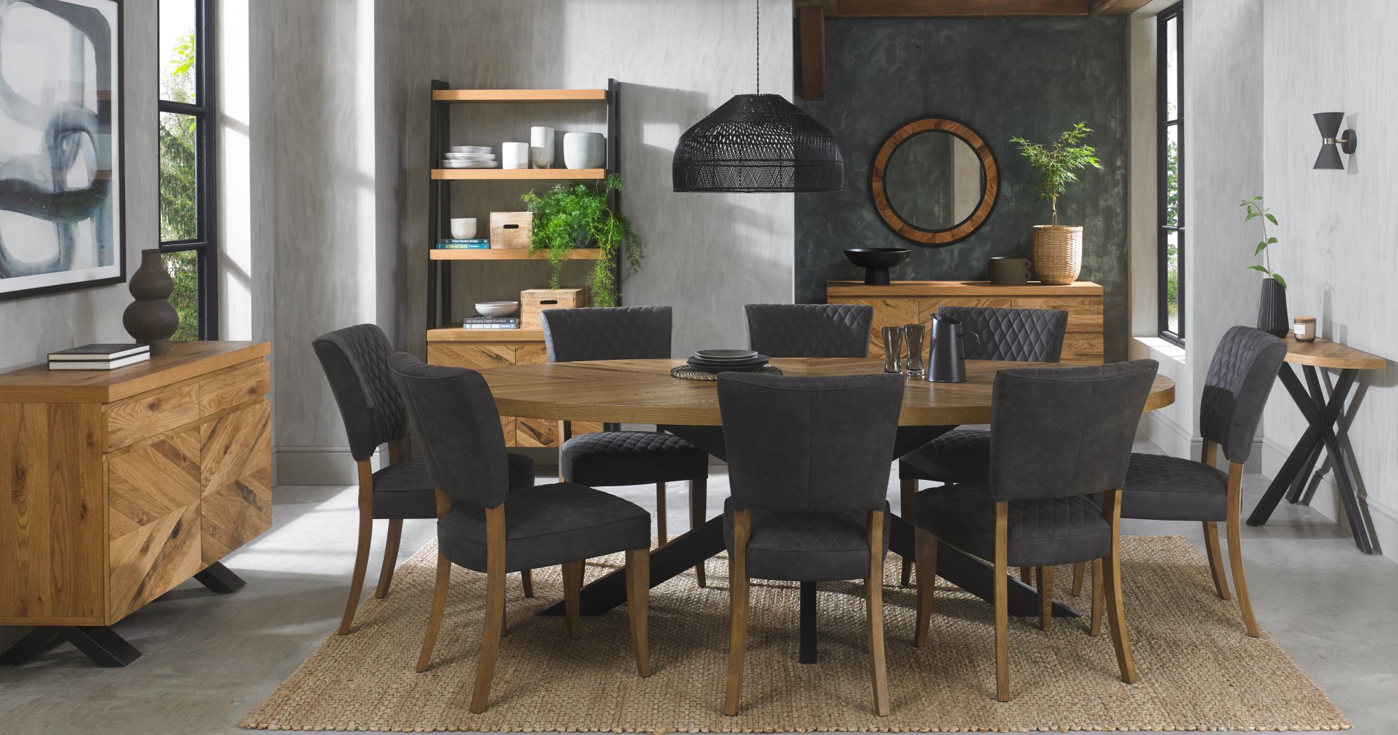 Bosco - Rustic Oak 8 Seater Dining Table
