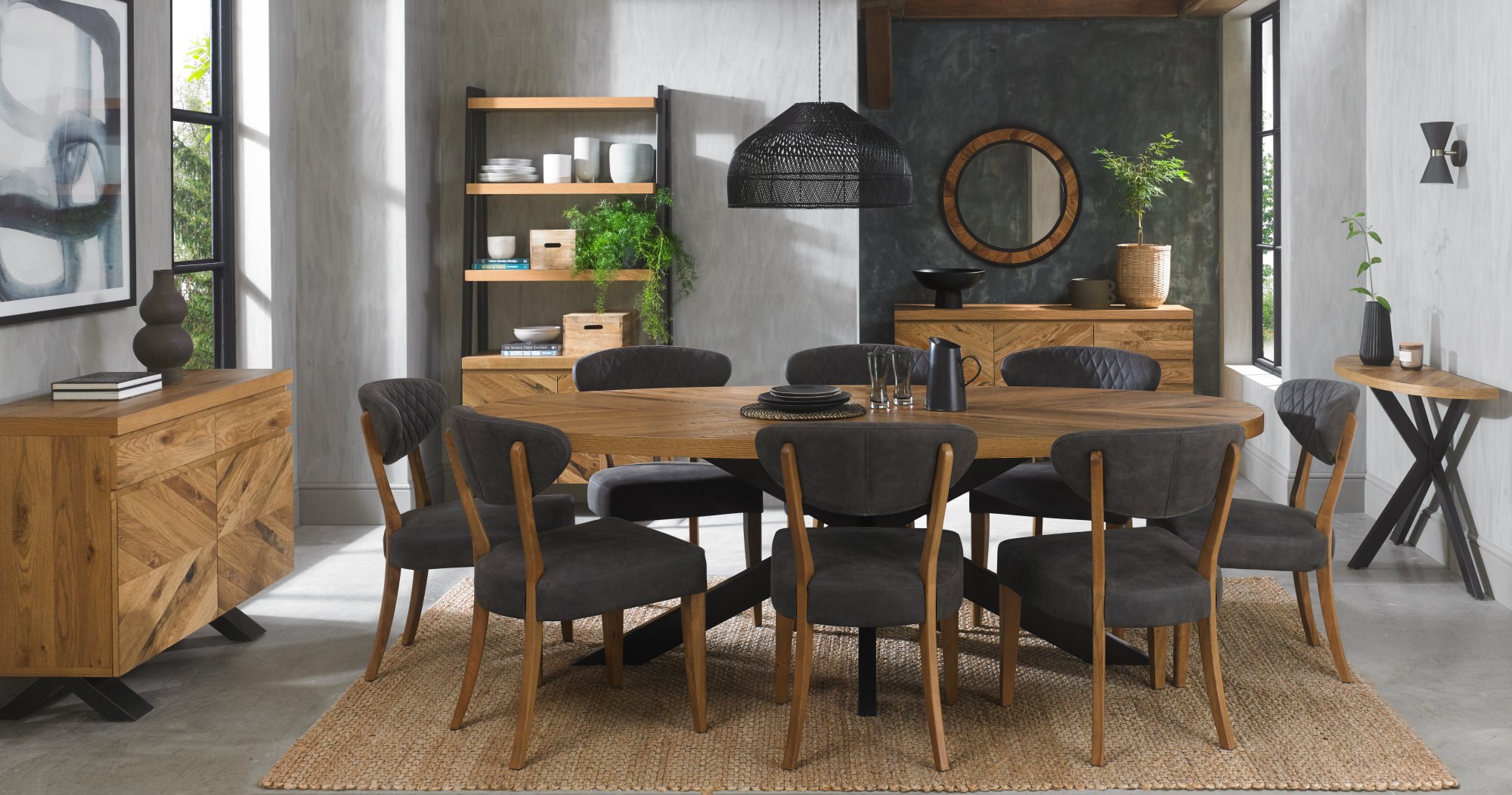 Bosco - Rustic Oak 8 Seater Dining Table