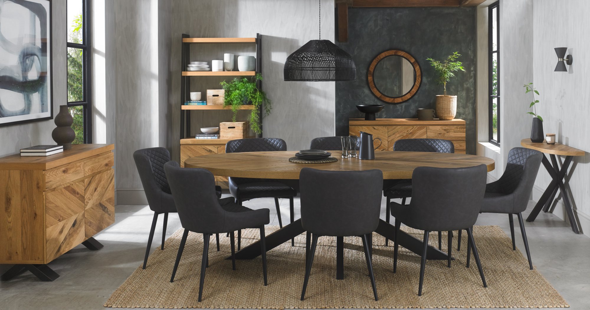 Bosco - Rustic Oak 8 Seater Dining Table