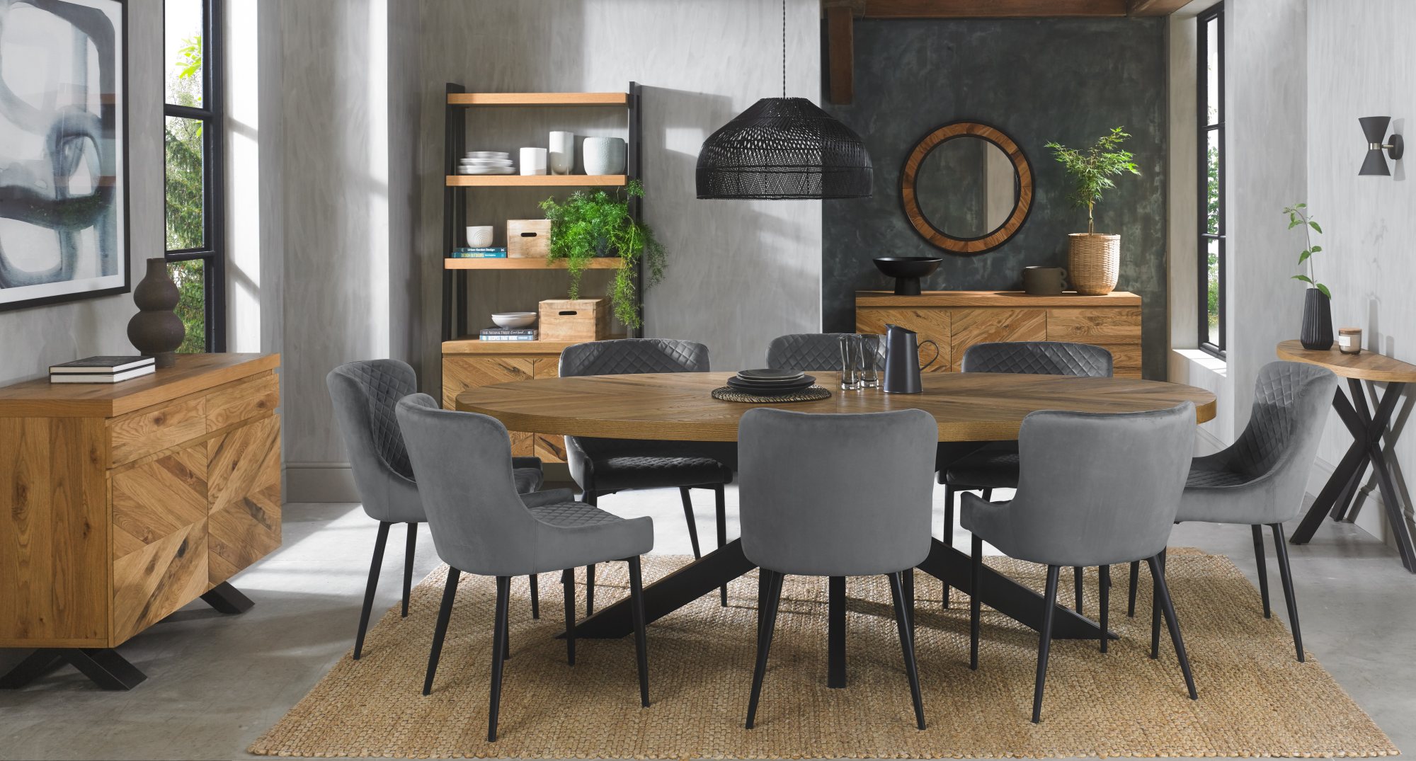 Bosco - Rustic Oak 8 Seater Dining Table