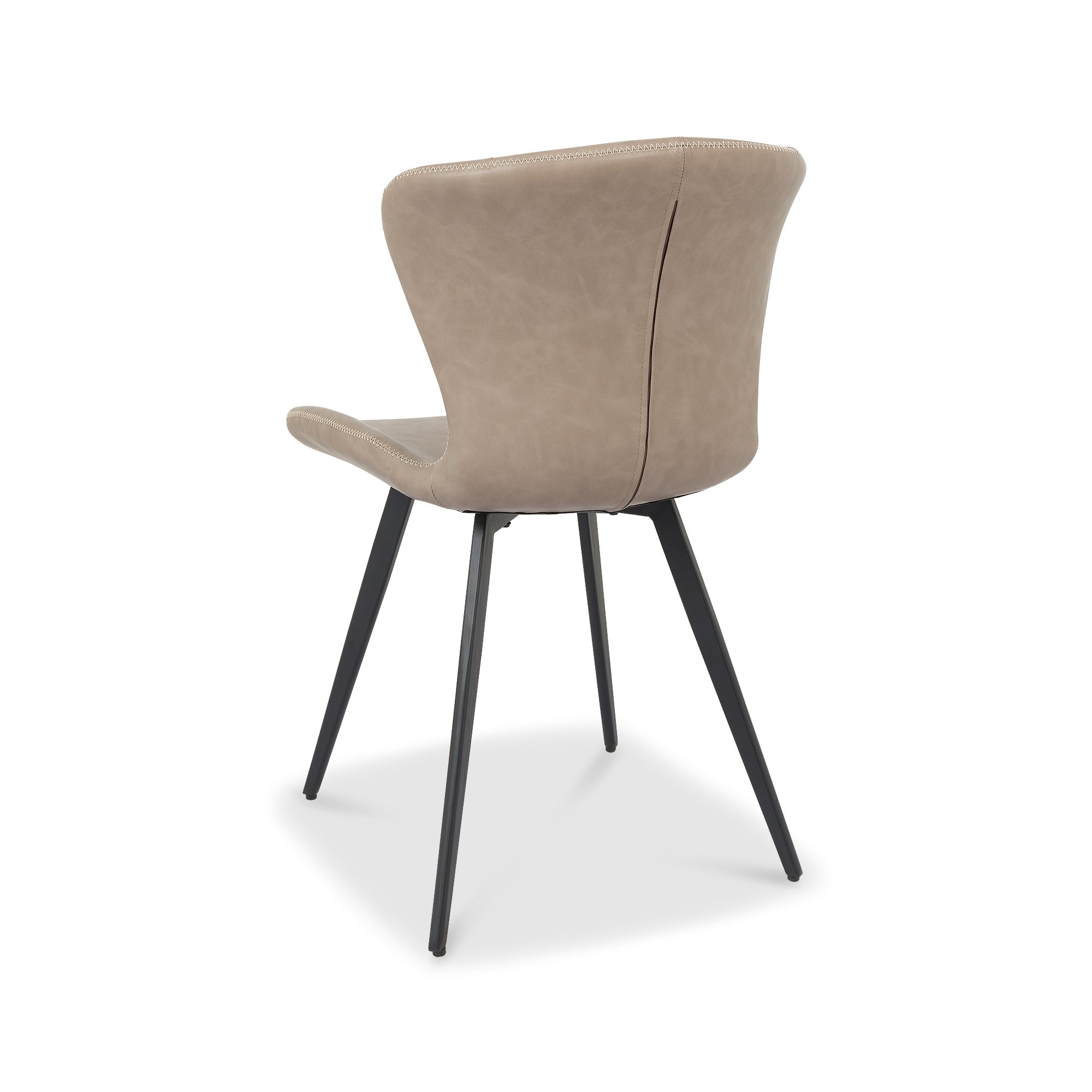 Garcia - Dining Chair in Stone Vintage Faux Leather (Pair)