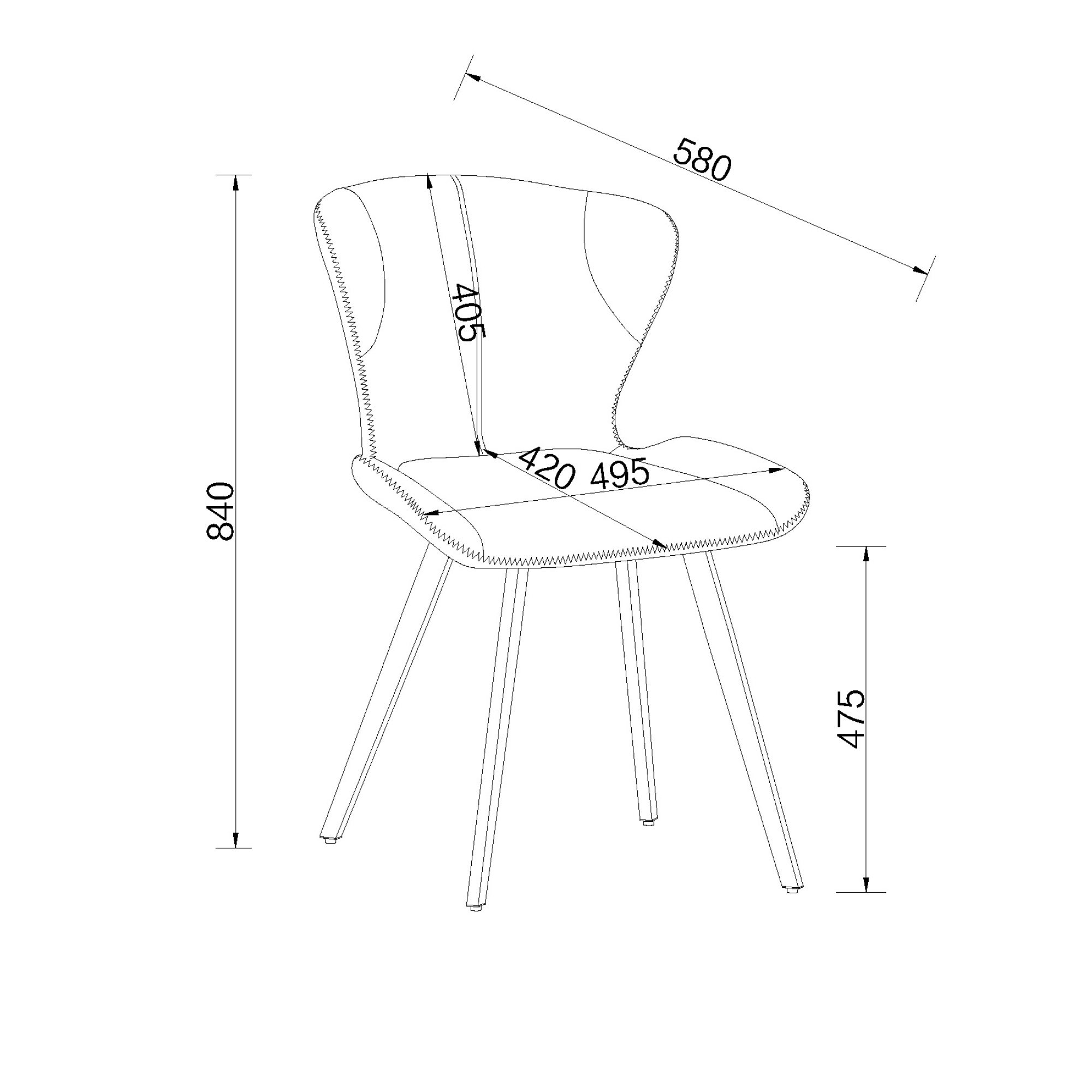 Garcia - Dining Chair in Stone Vintage Faux Leather (Pair)