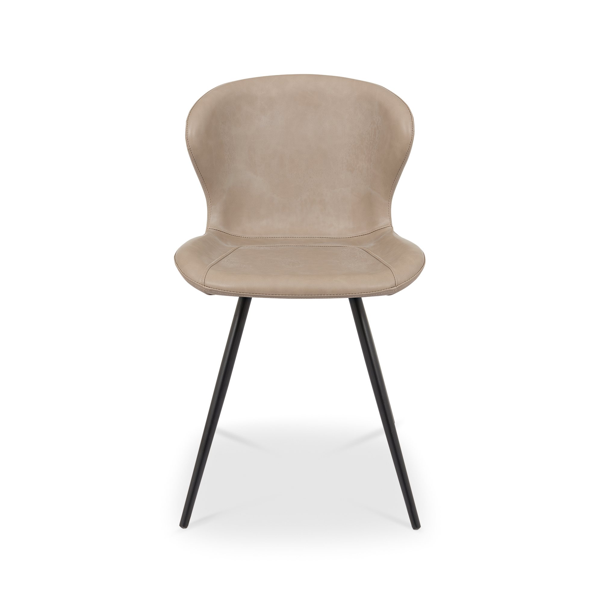 Arlo - Dining Chair in Stone Vintage Faux Leather (Pair)