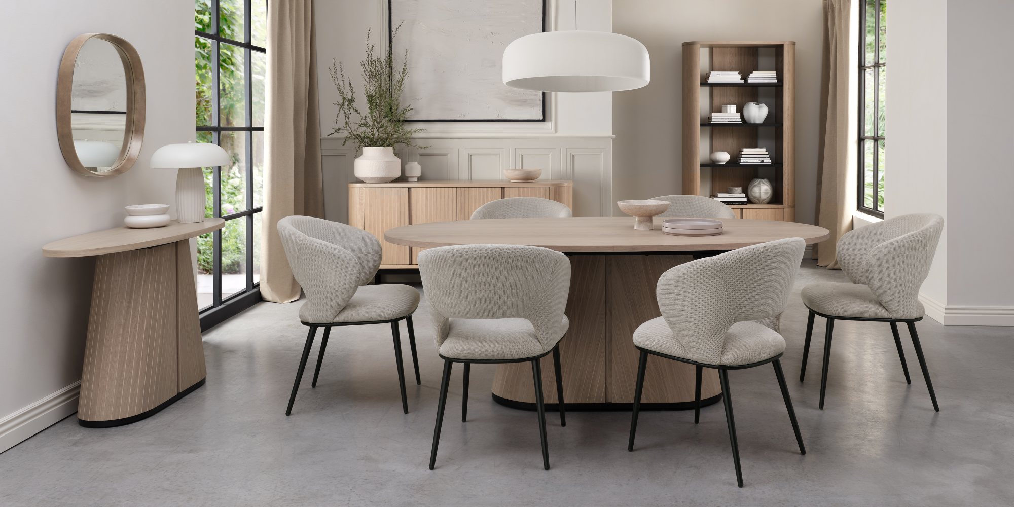 Luca - Dining Chair in Beige Fabric (Pair)