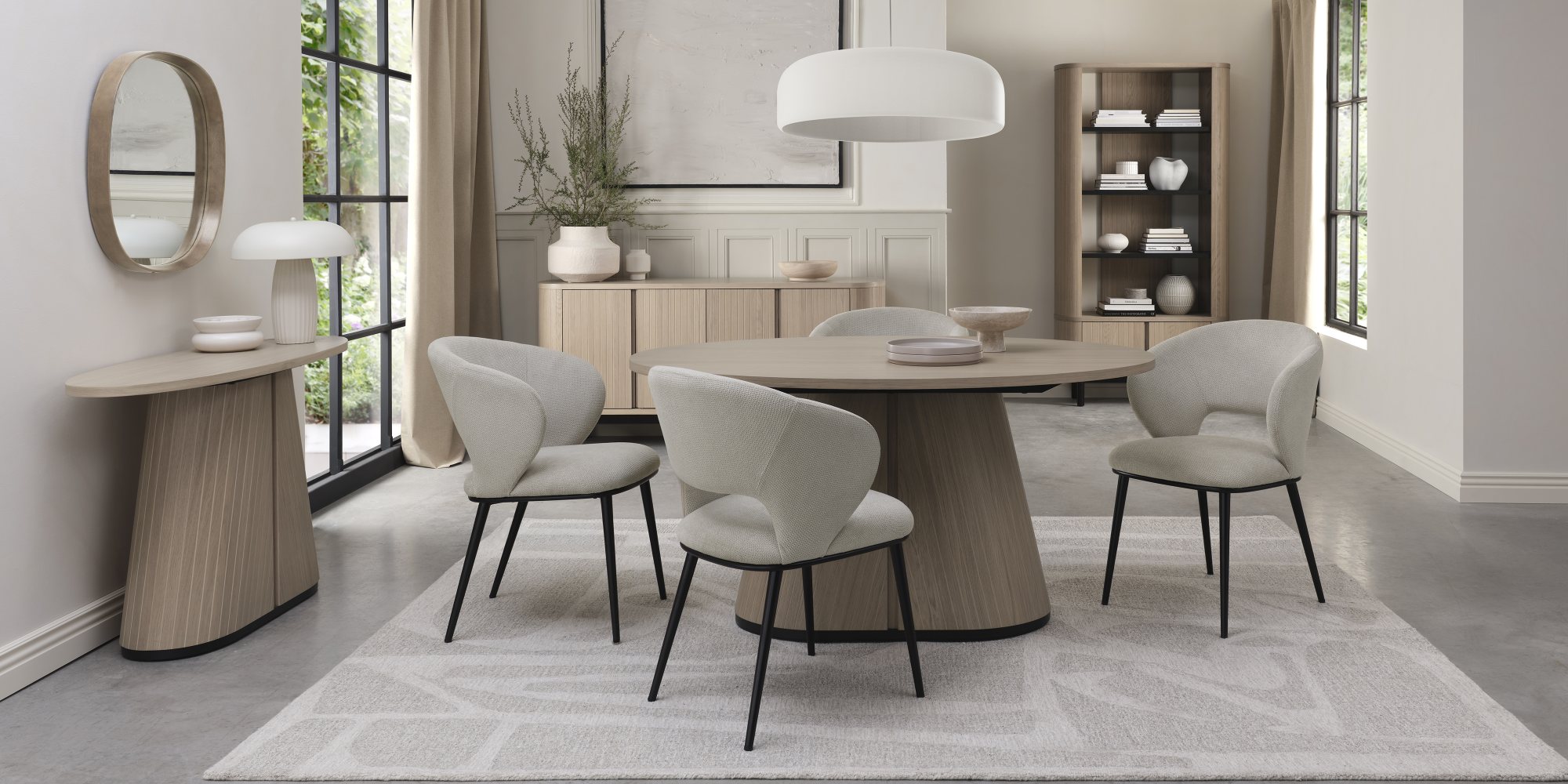 Luca - Dining Chair in Beige Fabric (Pair)