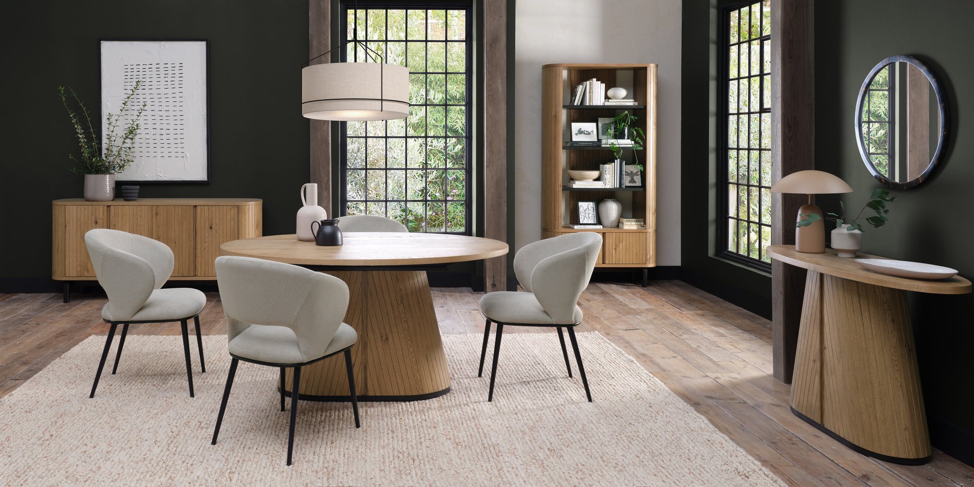 Luca - Dining Chair in Beige Fabric (Pair)