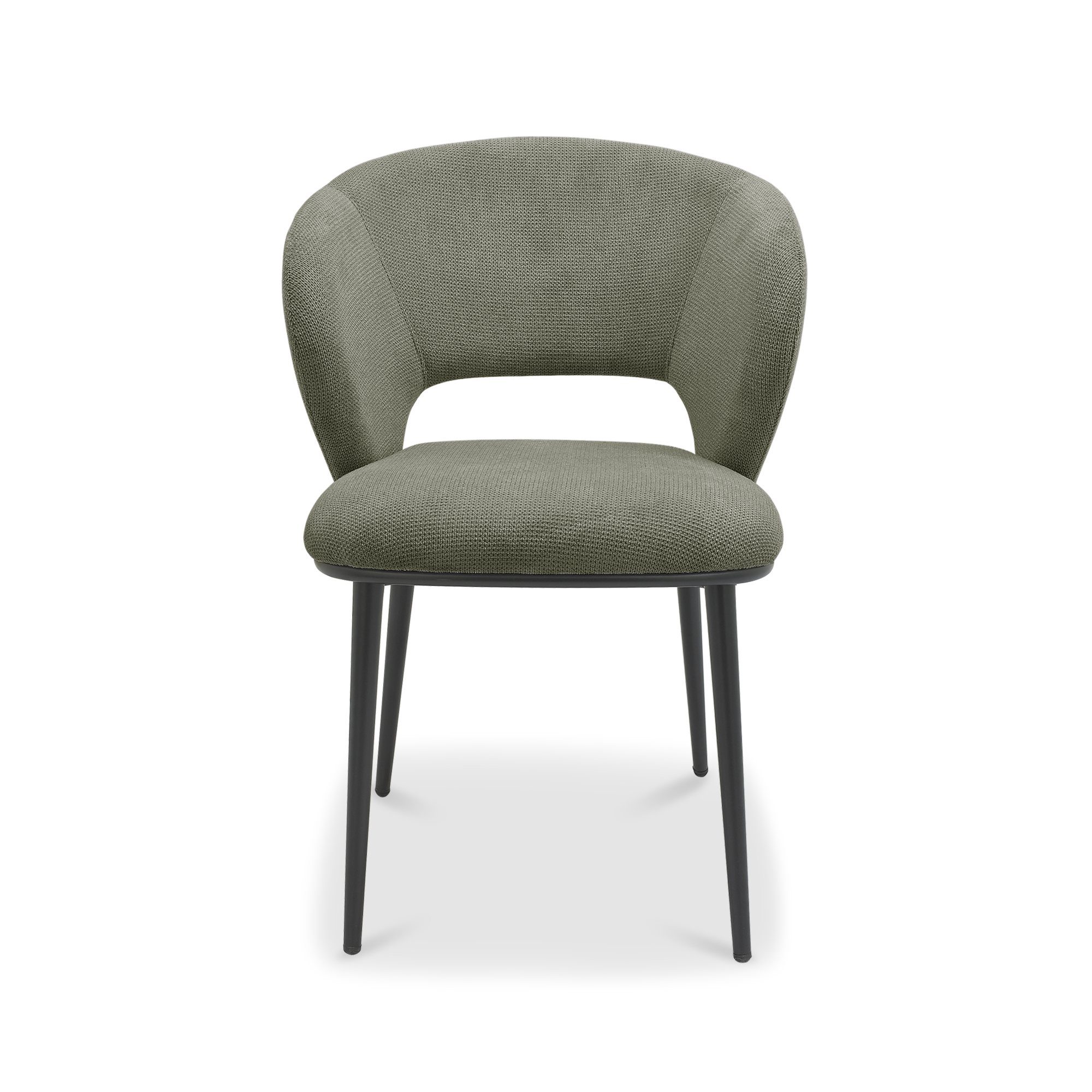Luca - Dining Chair in Green Fabric (Pair)