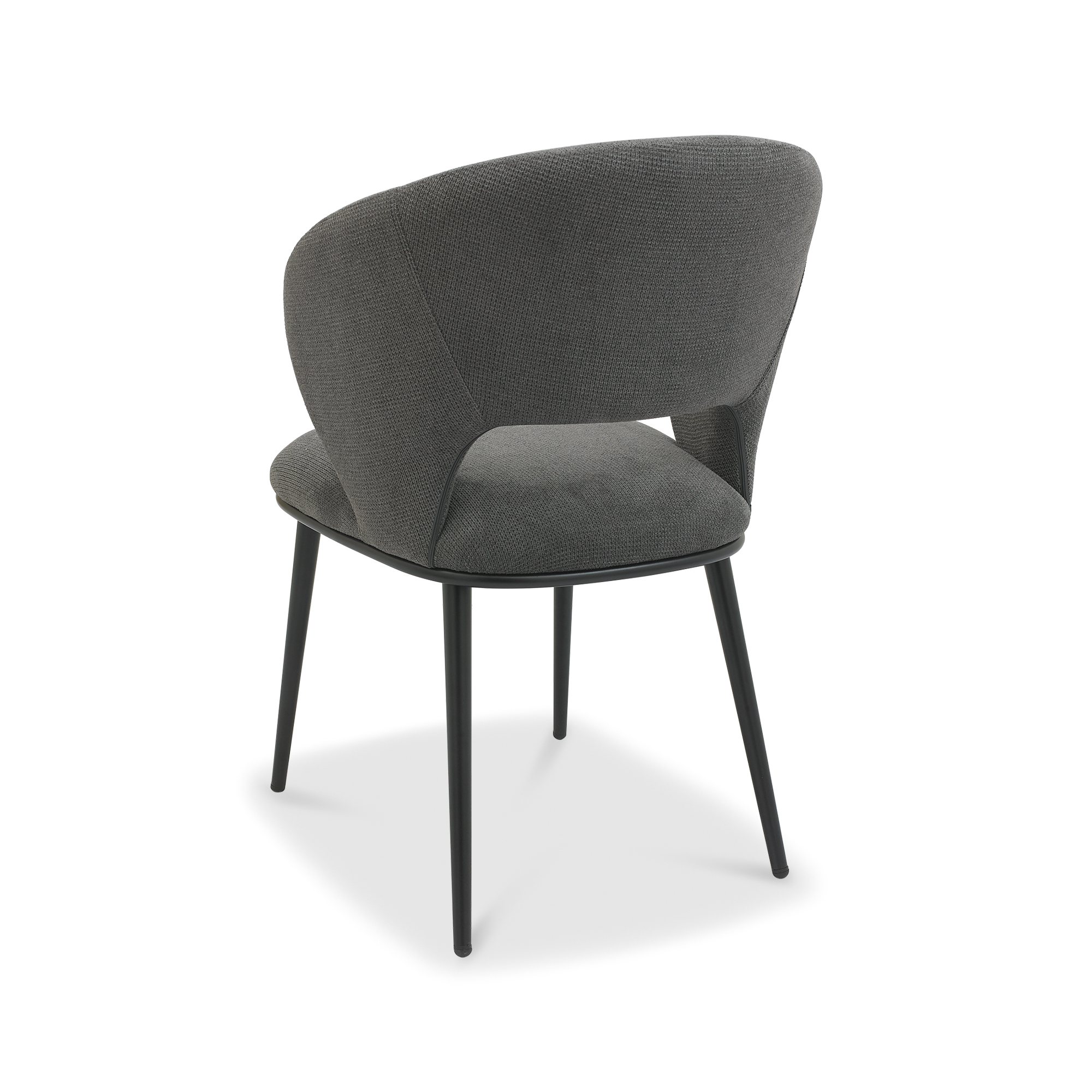 Luca - Dining Chair in Grey Fabric (Pair)