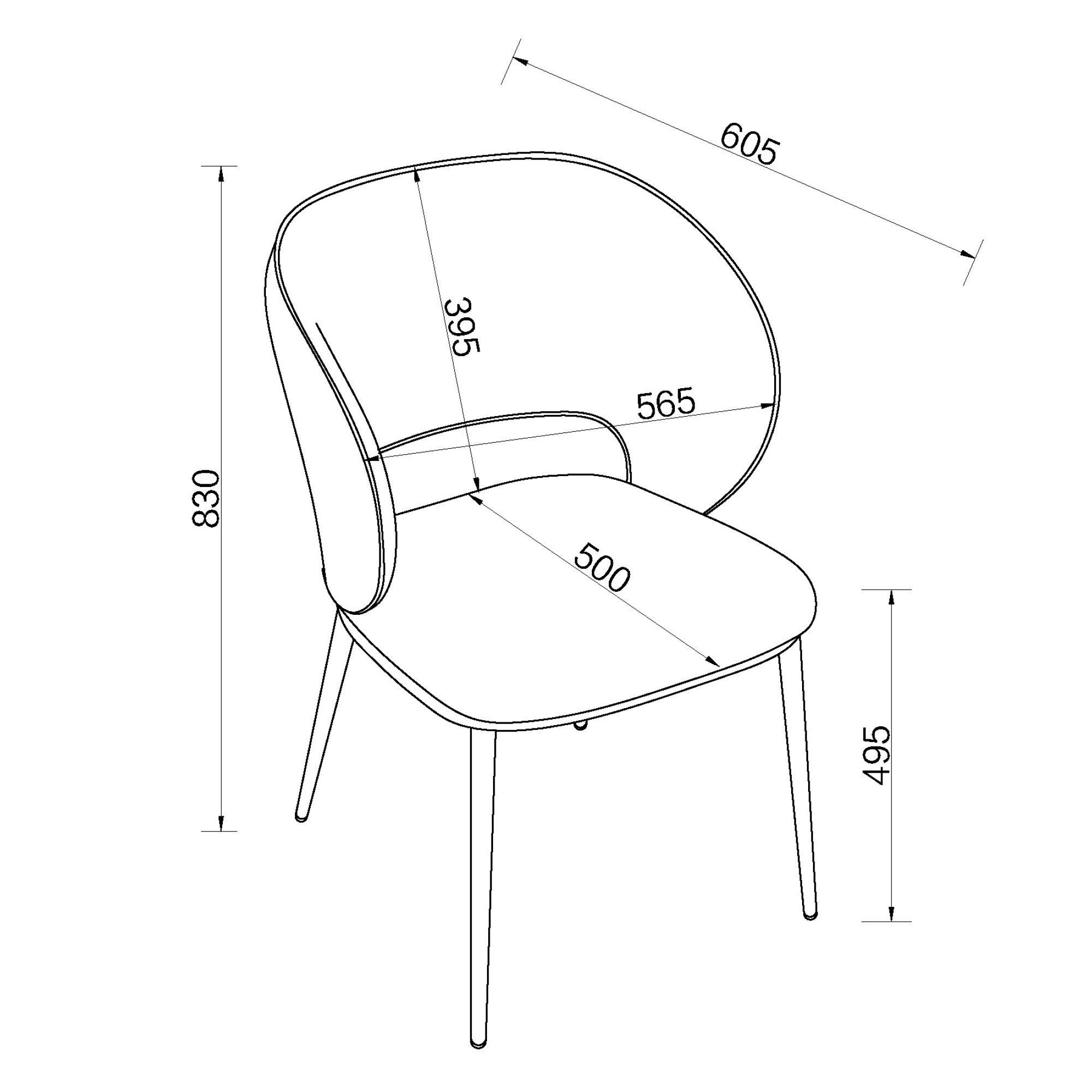 Luca - Dining Chair in Ivory Faux Leather (Pair)