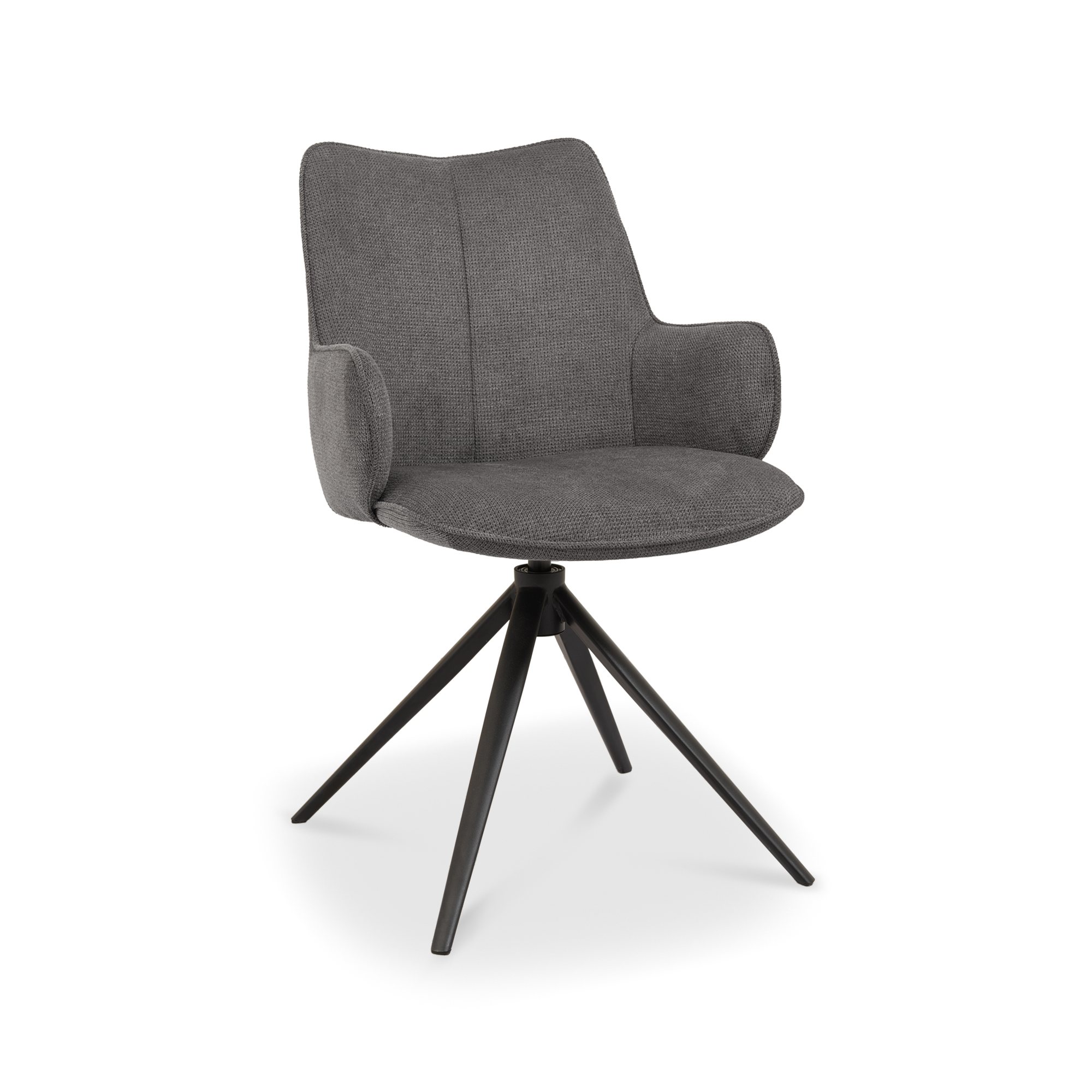 Rowan - Swivel Chair in Grey Fabric