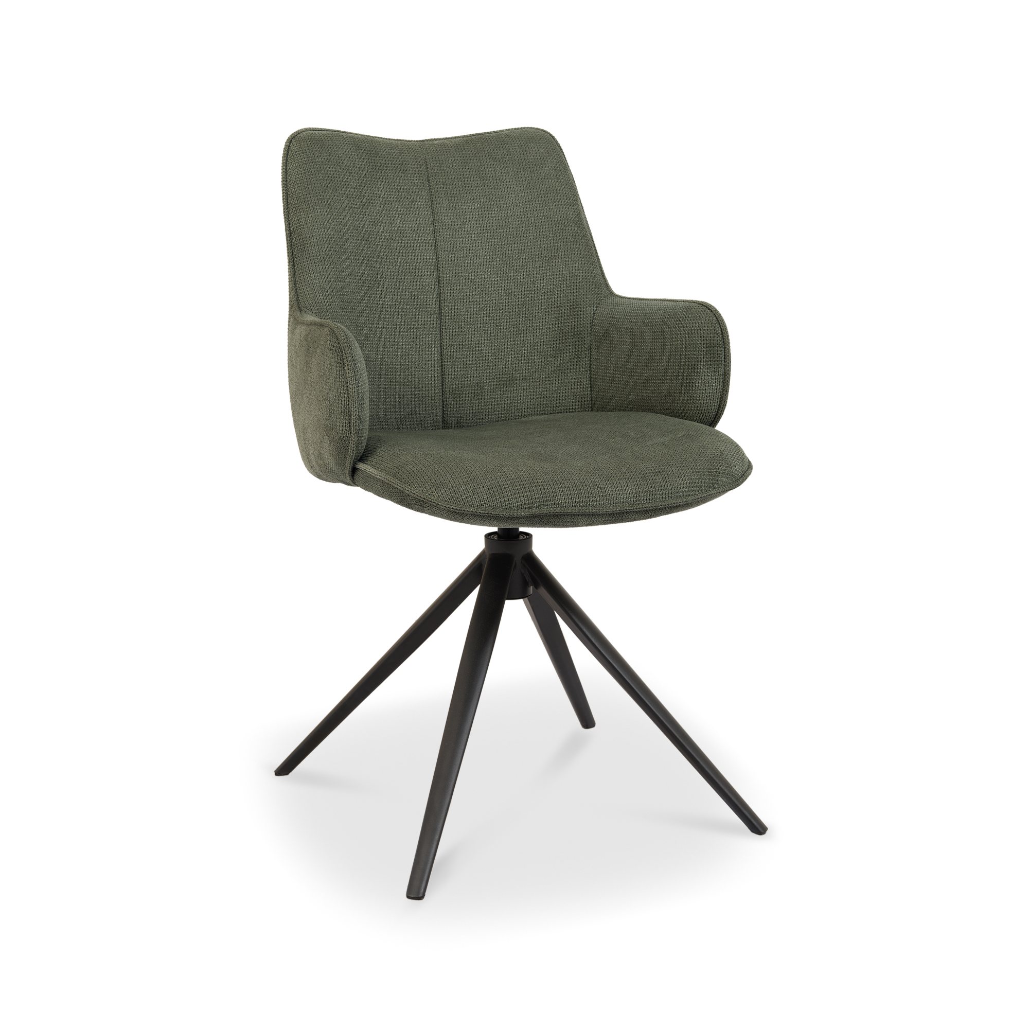 Rowan - Swivel Chair in Green Fabric