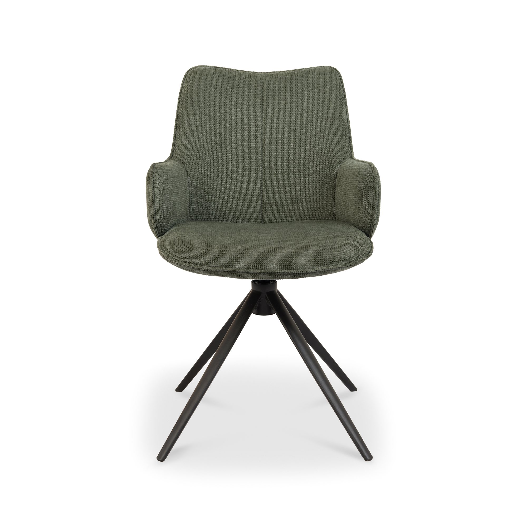 Rowan - Swivel Chair in Green Fabric