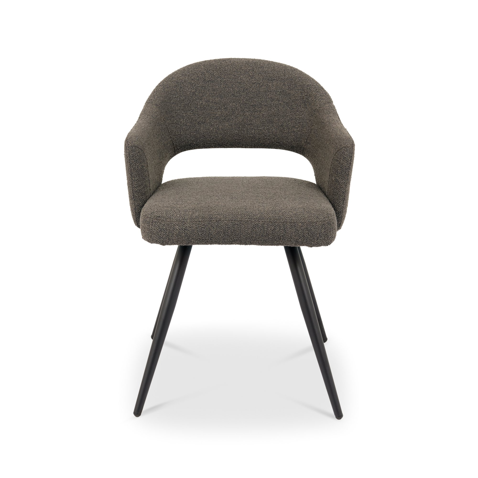 Sterling - Dining Chair in Brown Boucle Fabric (Pair)