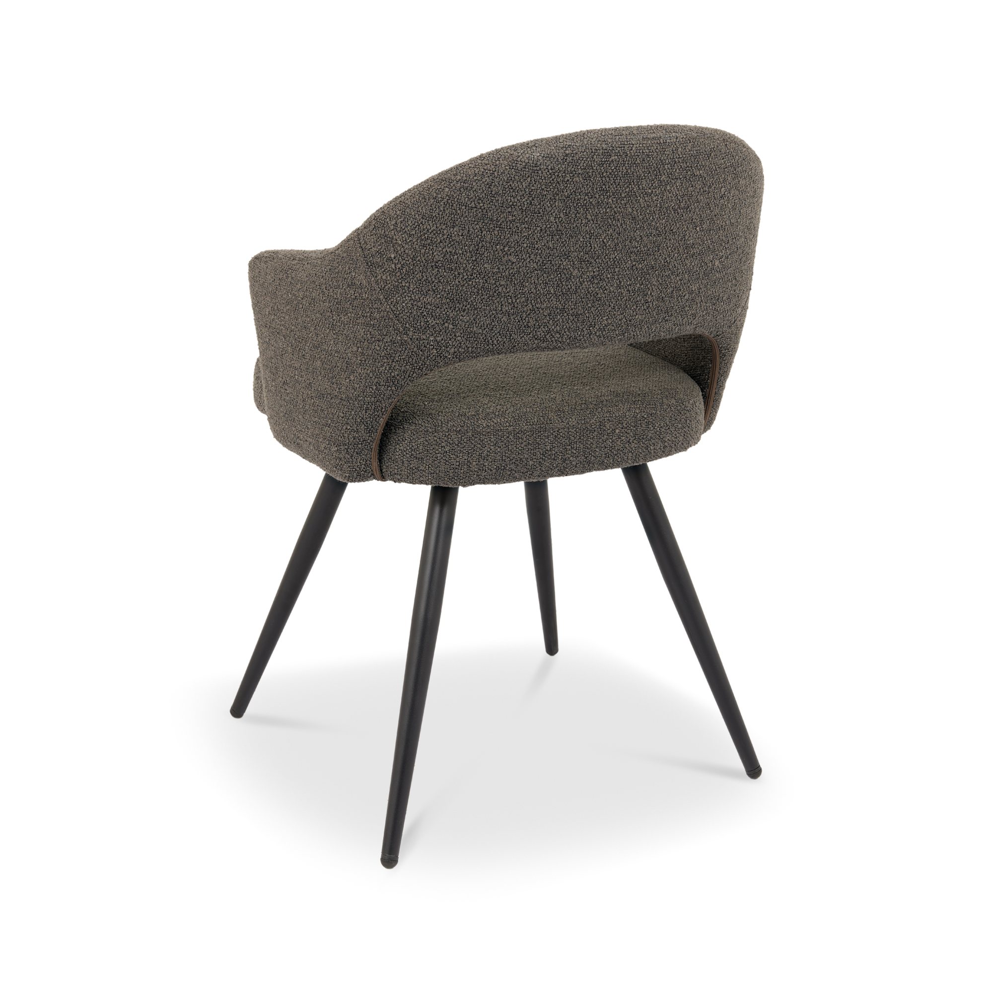 Sterling - Dining Chair in Brown Boucle Fabric (Pair)