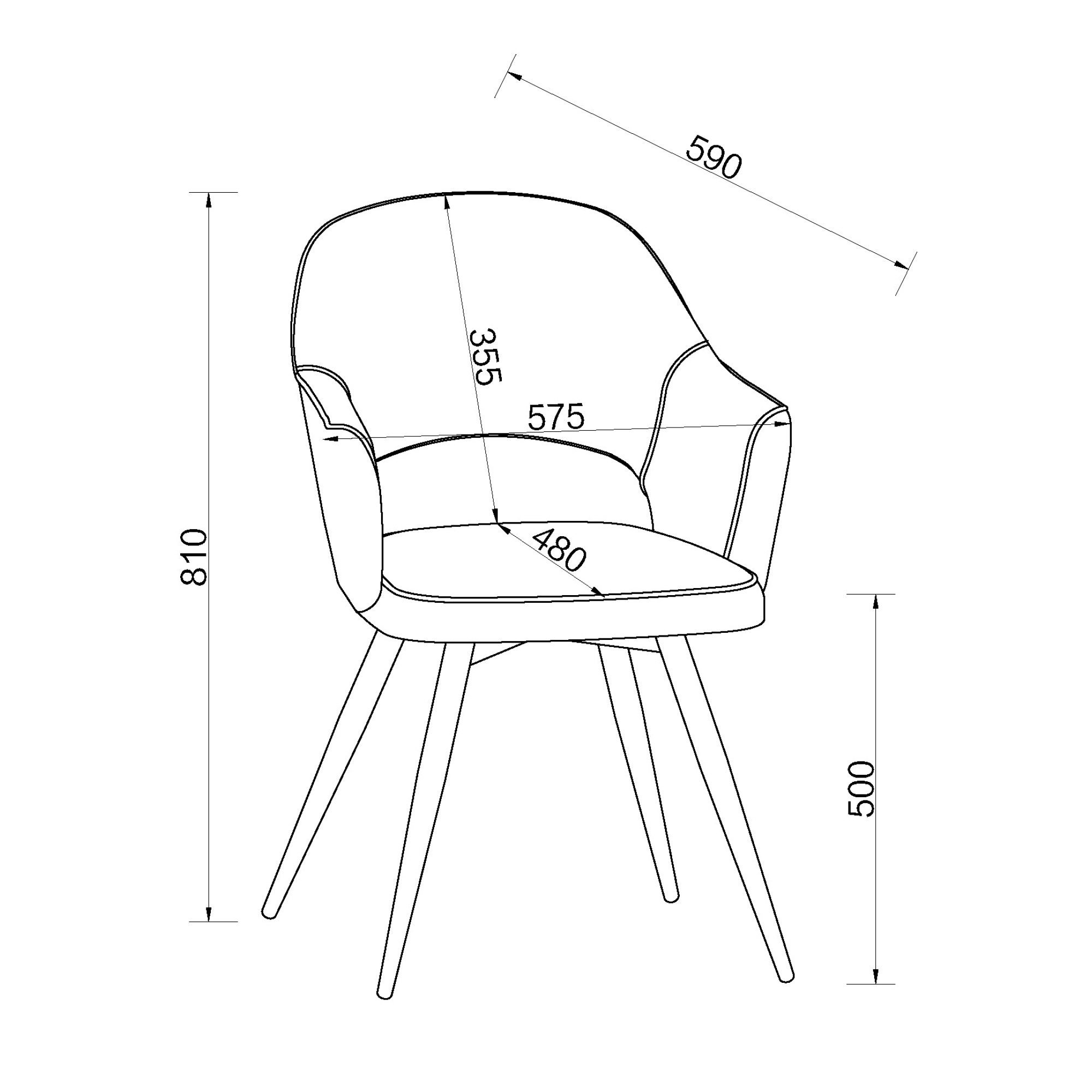 Sterling - Dining Chair in Light Grey Boucle Fabric (Pair)