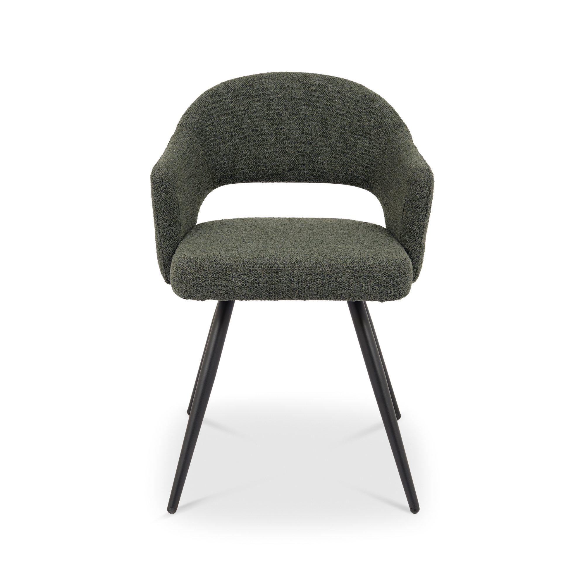 Sterling - Dining Chair in Green Boucle Fabric (Pair)
